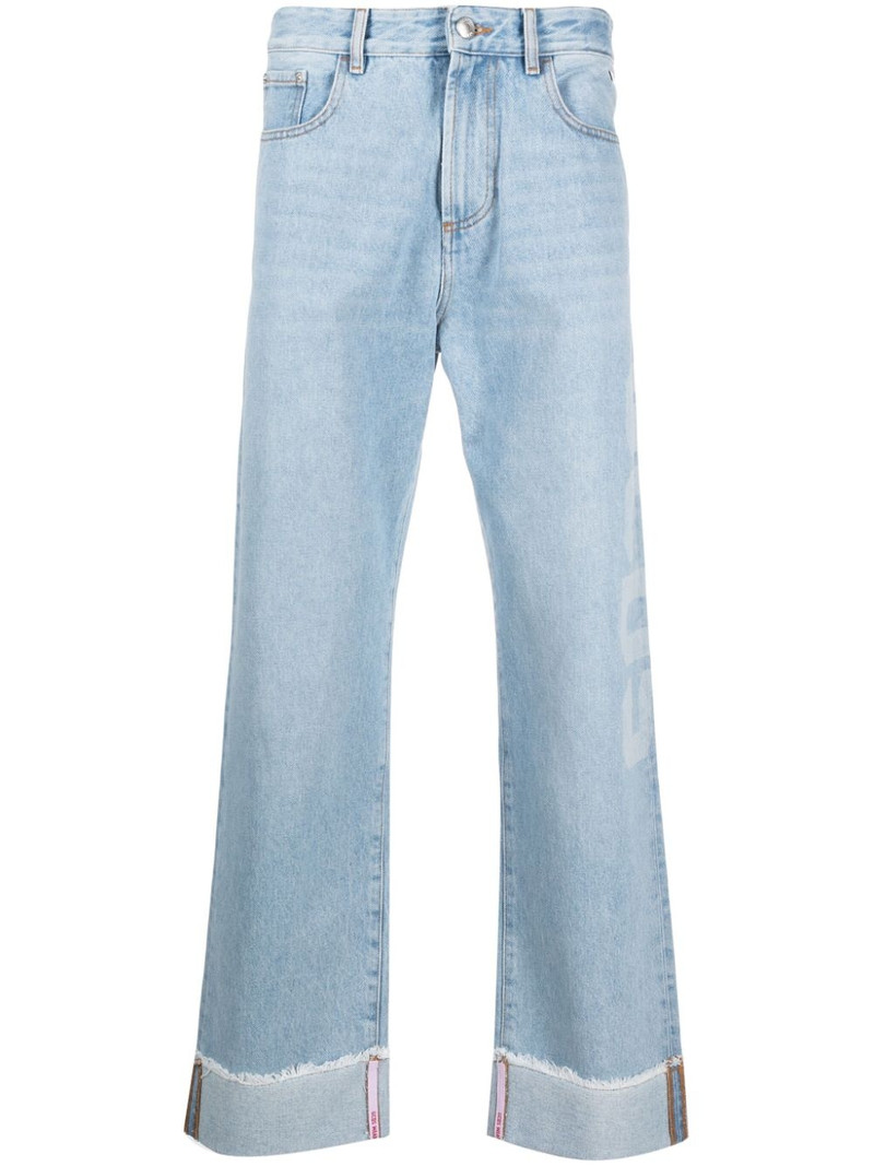 logo-patch straight-leg jeans 1