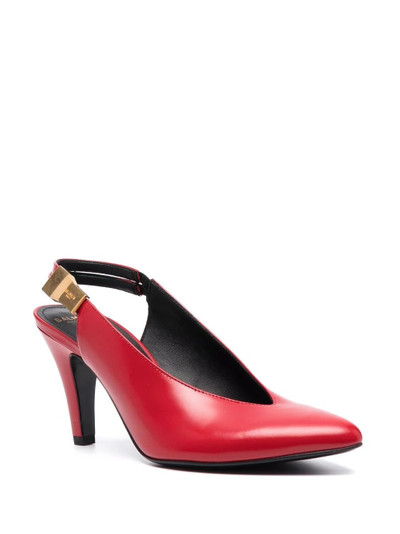 Balmain Tara glossed leather pumps outlook