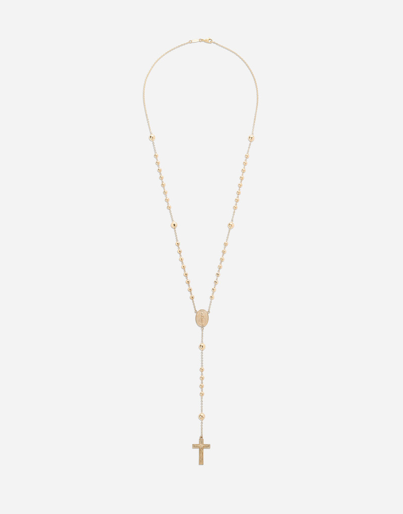 Tradition yellow gold rosary necklace 1