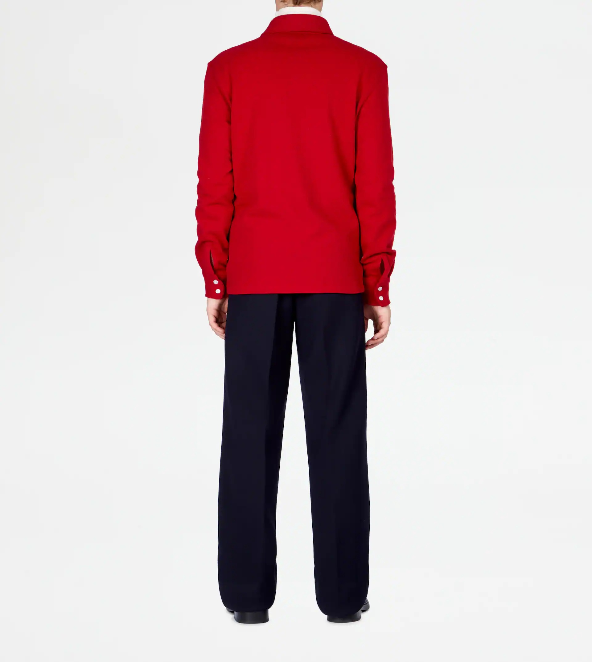 SHIRT IN MIXED WOOL - RED - 3