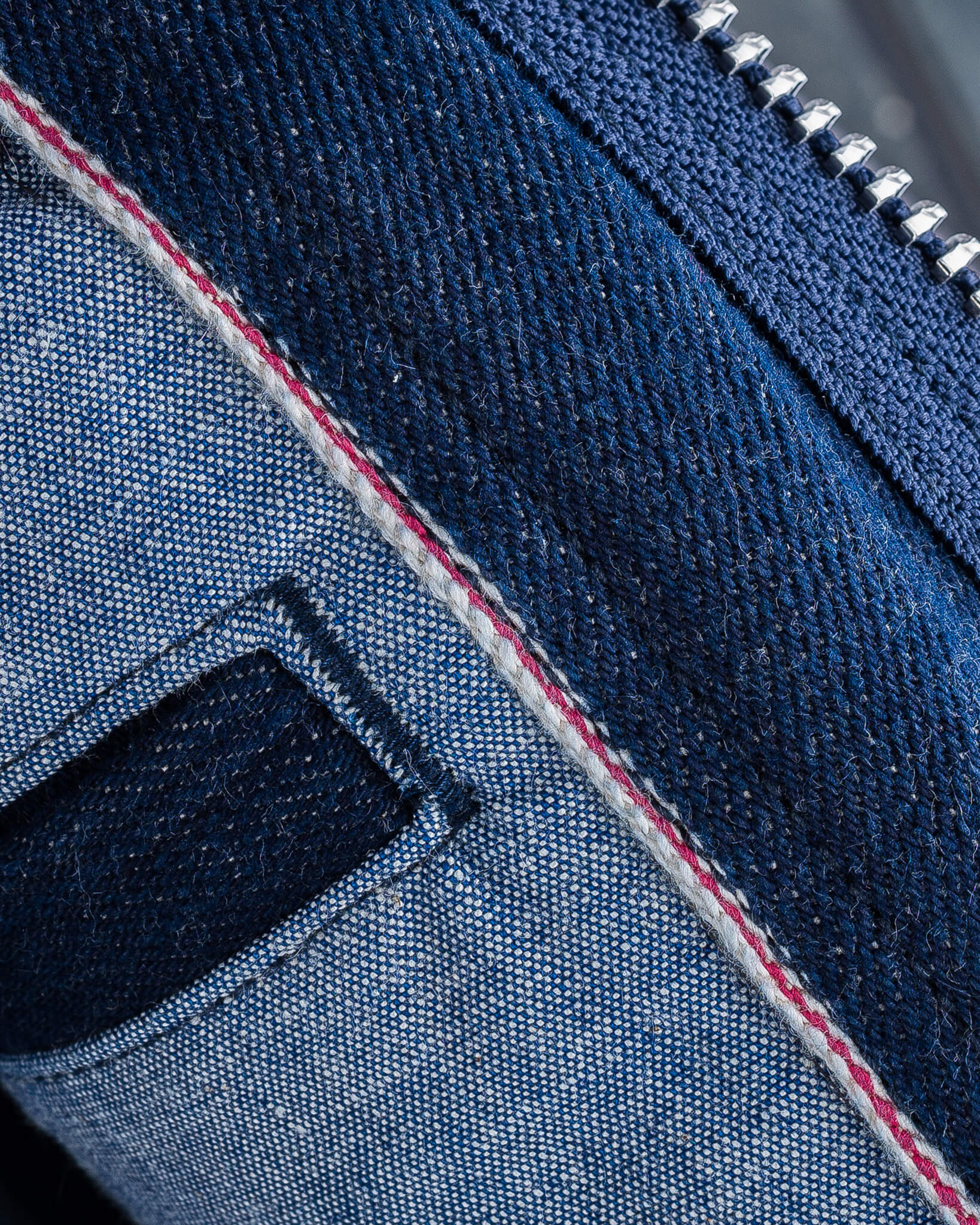 IHM-42-IND 16oz Natural Indigo Selvedge Denim M65 Field Jacket - 19