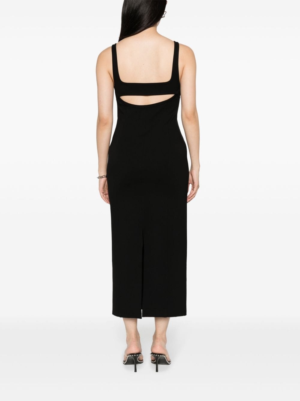 cut-out sweetheart-neck maxi dress - 4