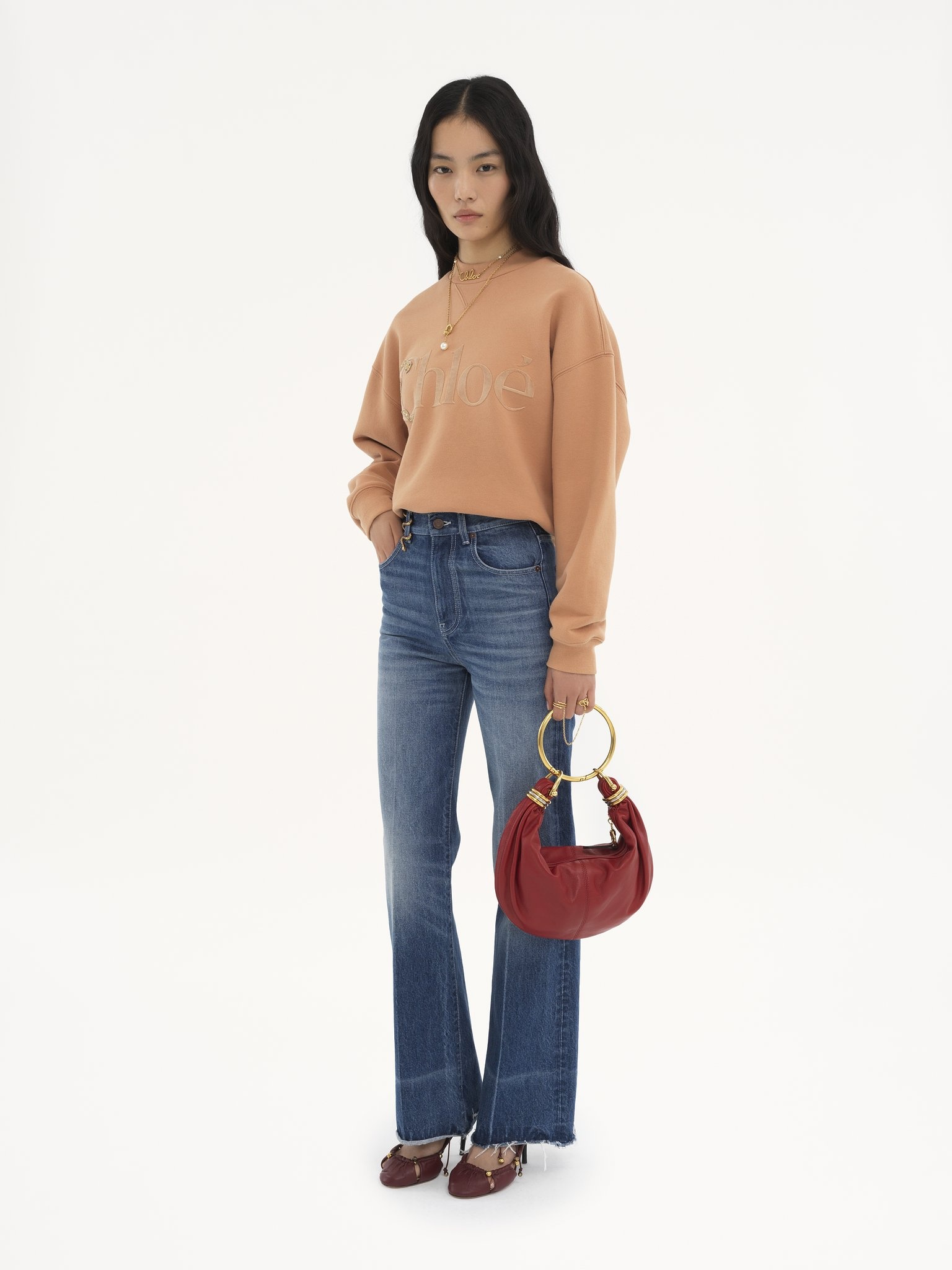 SMALL BRACELET HOBO BAG IN GRAINED LEATHER - 7