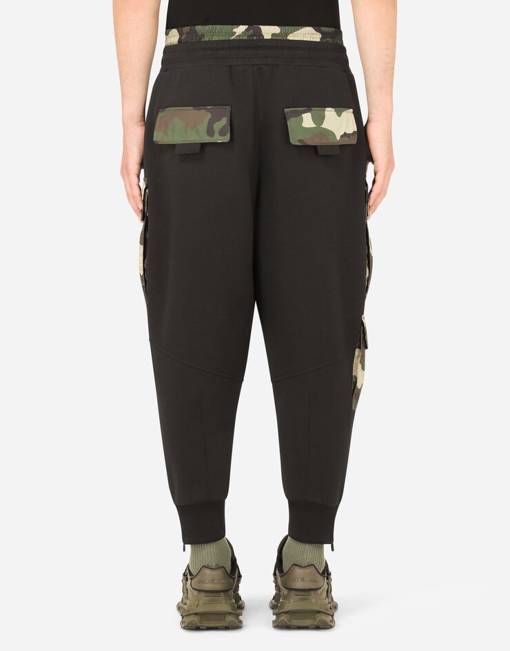 Jogging pants with camouflage-print details - 2