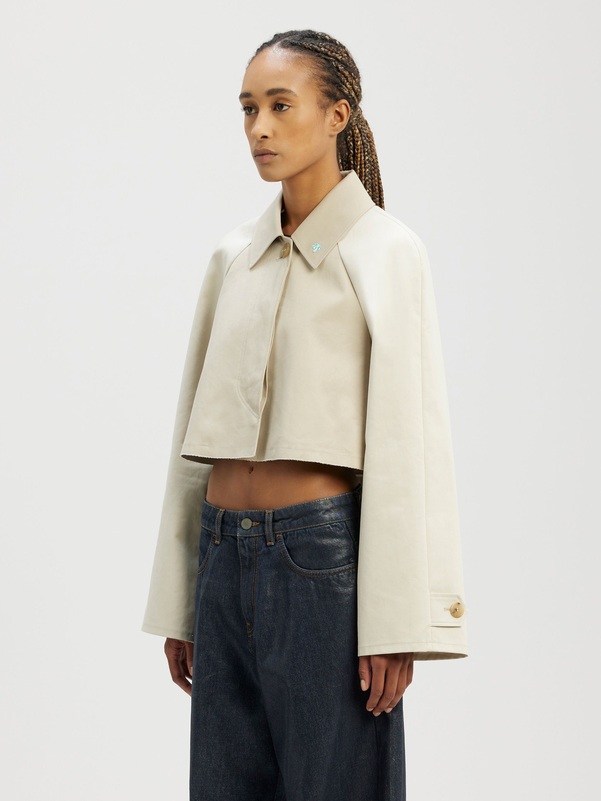 Cropped Trench Coat - 4