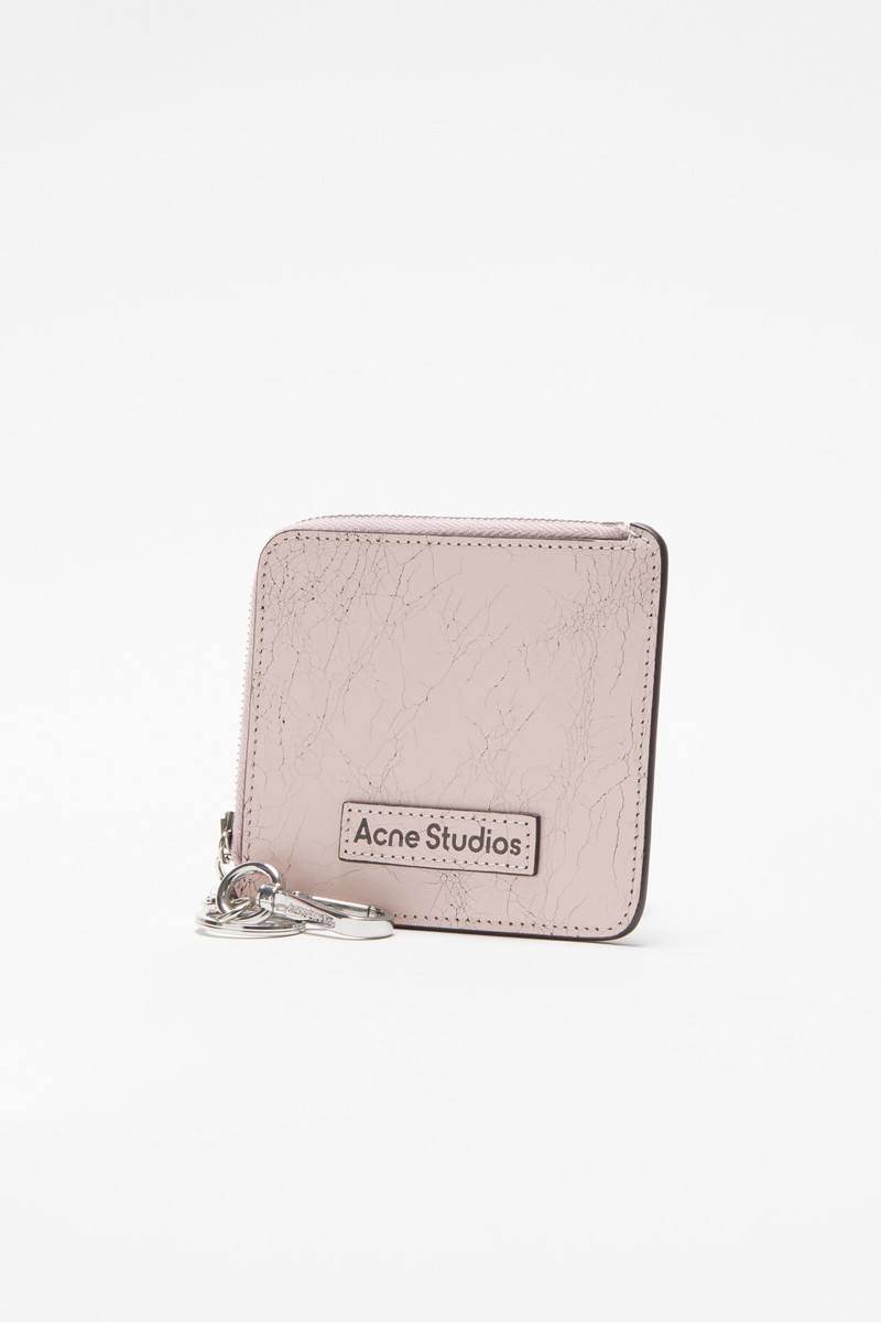 Zip leather wallet - Pastel pink 3
