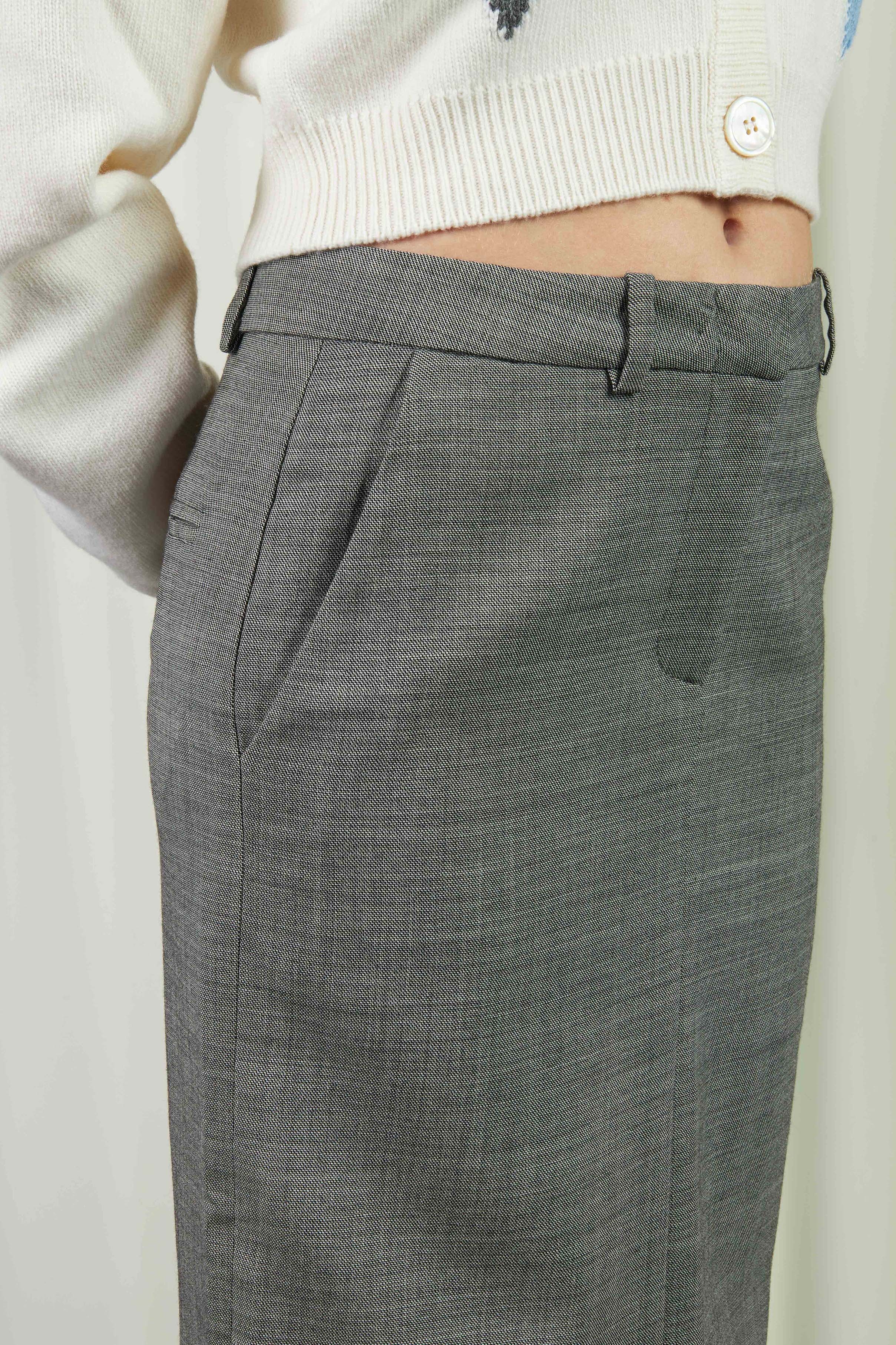 Micro Checked Maxi Skirt - 3