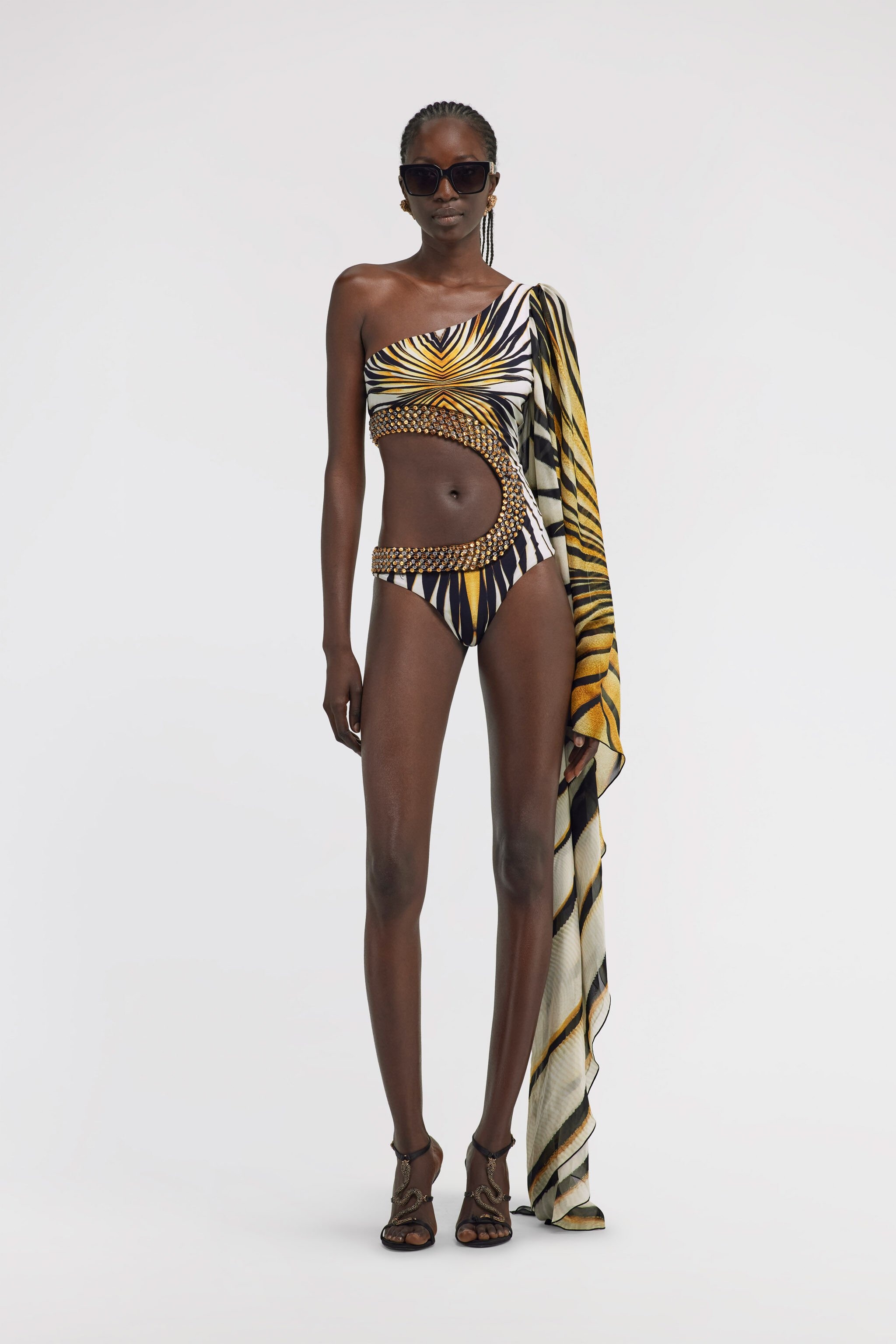 Ray of Gold Print Swimsuit - 3