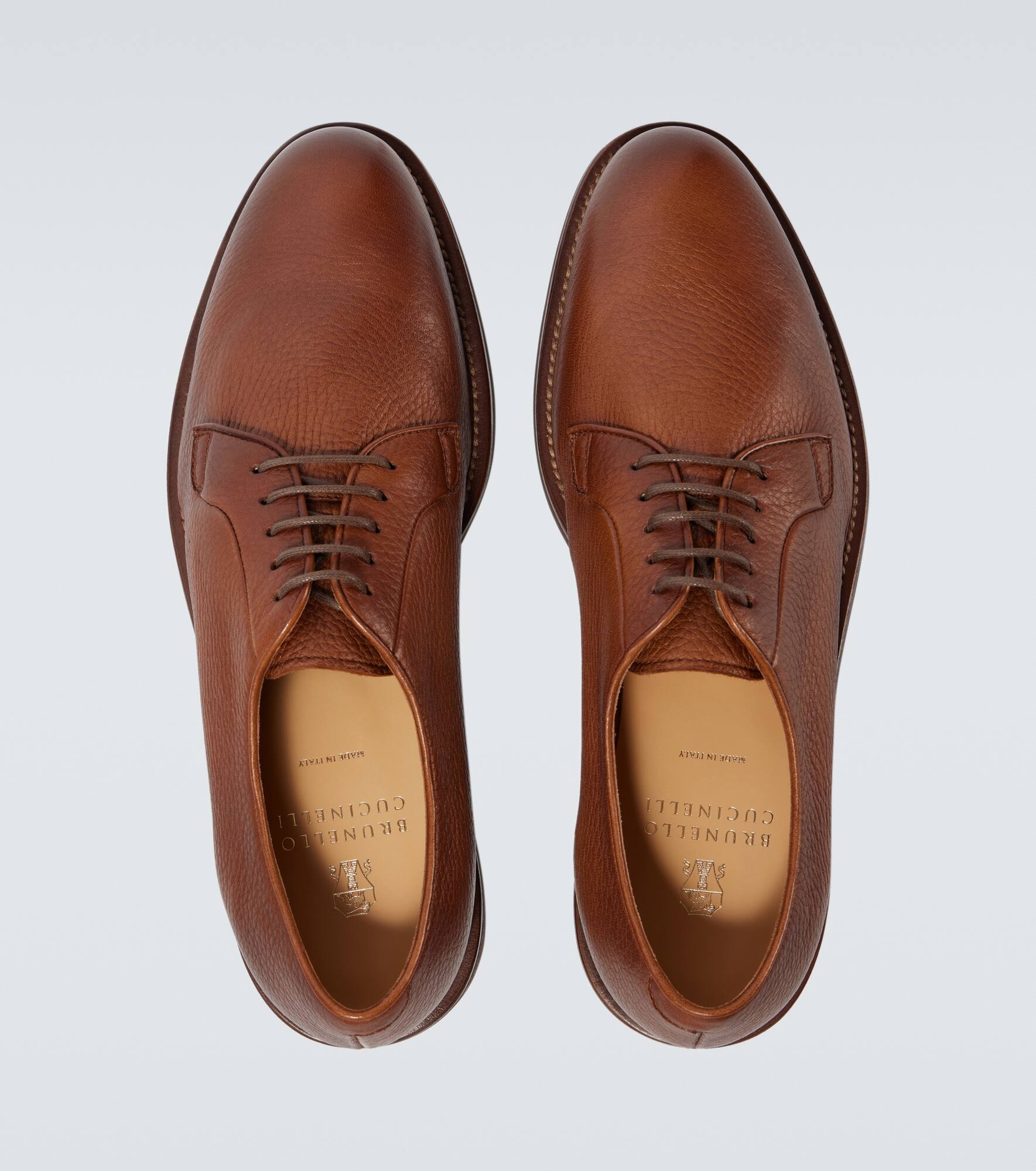 Leather derby shoes - 4