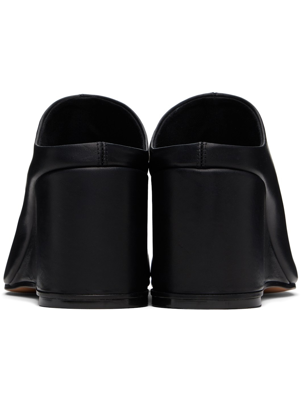 Black Anatomic Slipper Mules - 2