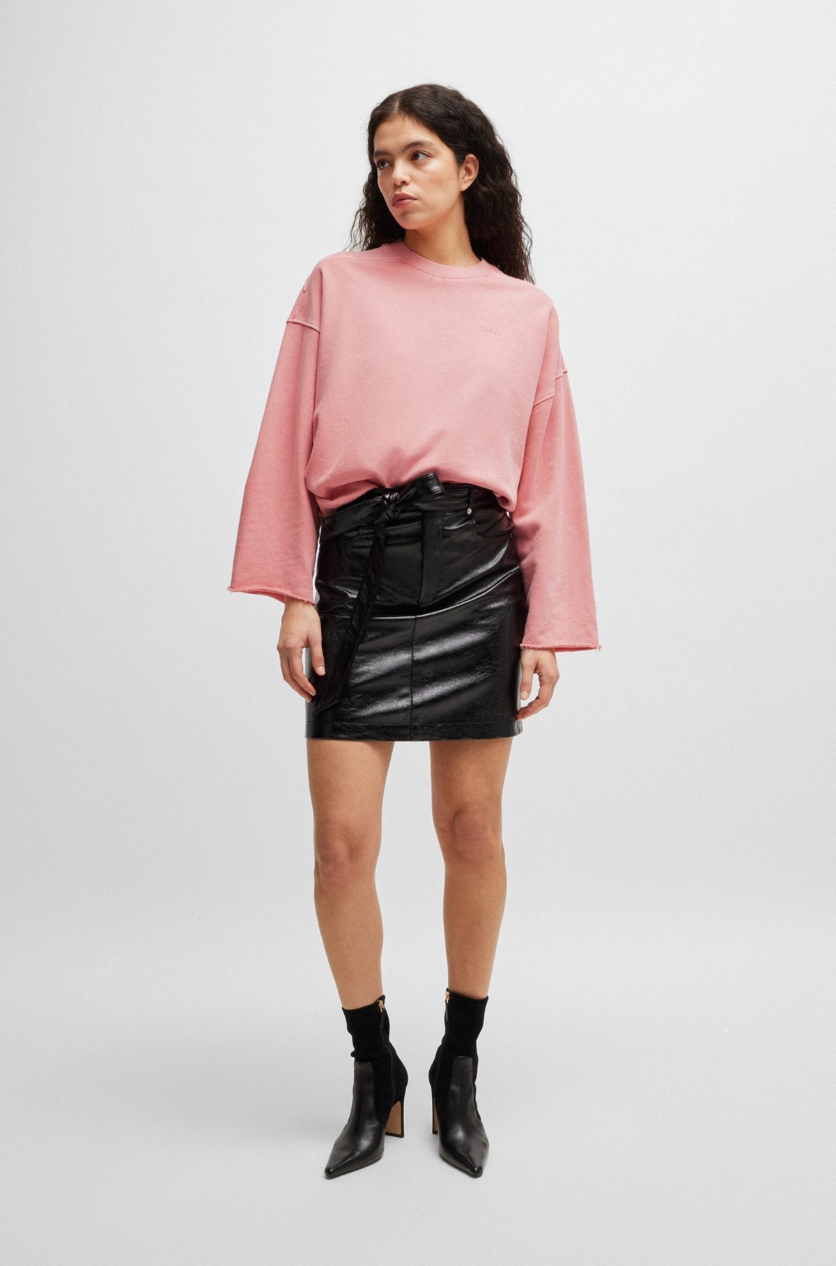 COTTON-TERRY SWEATSHIRT WITH DRAWCORD CUFFS - 3