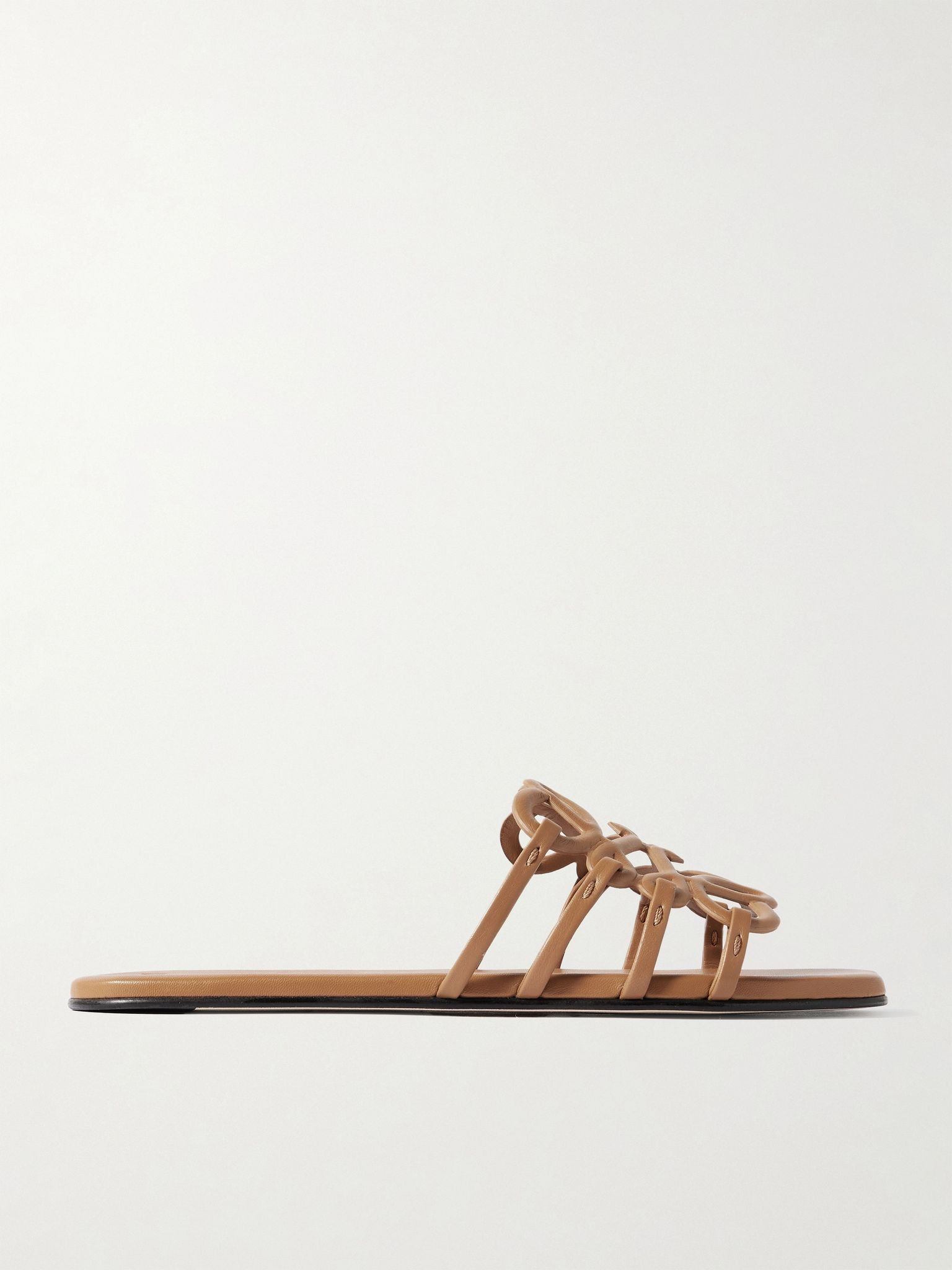 Petal Anagram leather slides Tan - 1