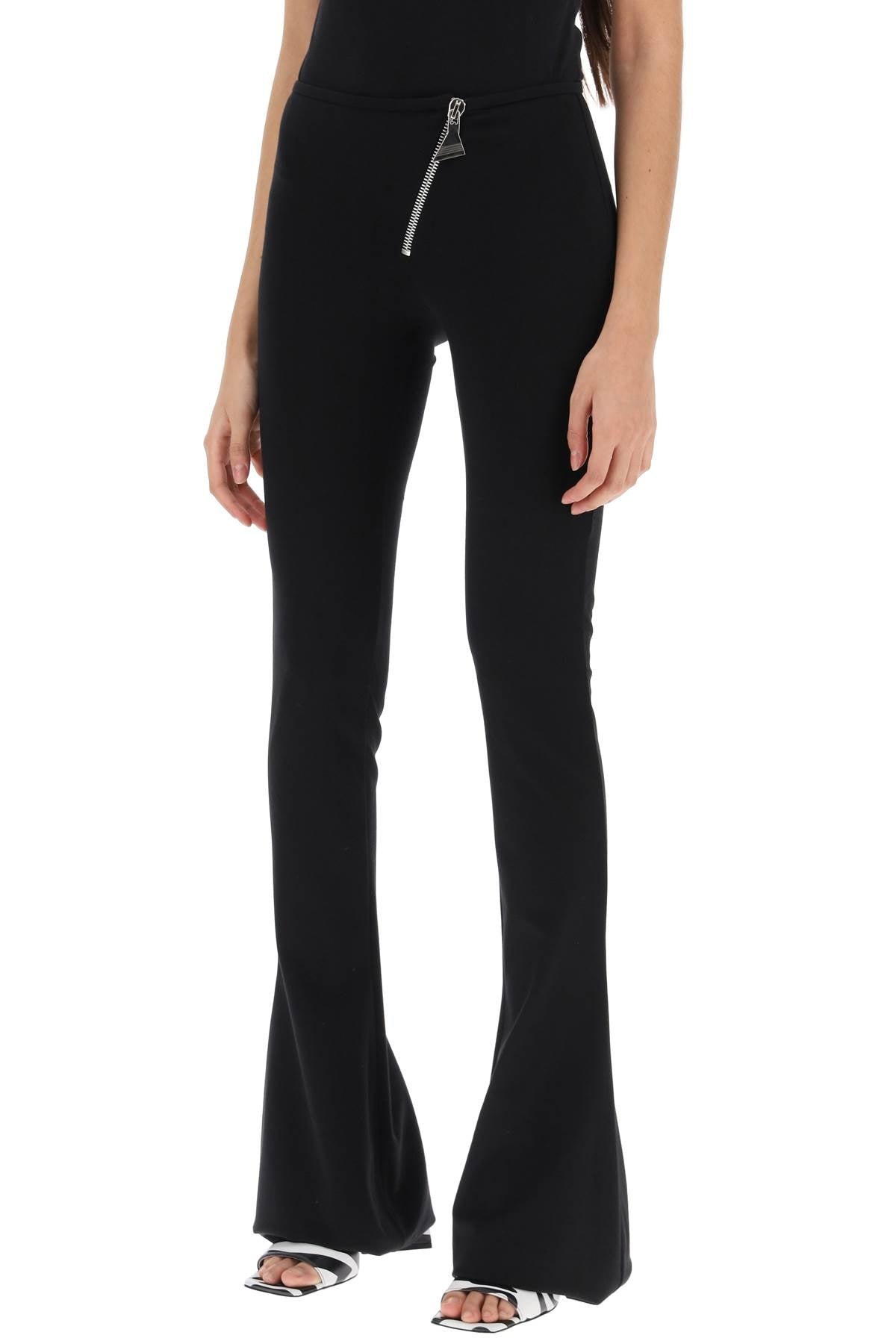 The Attico Bootcut Pants With Slanted Zipper Women - 4