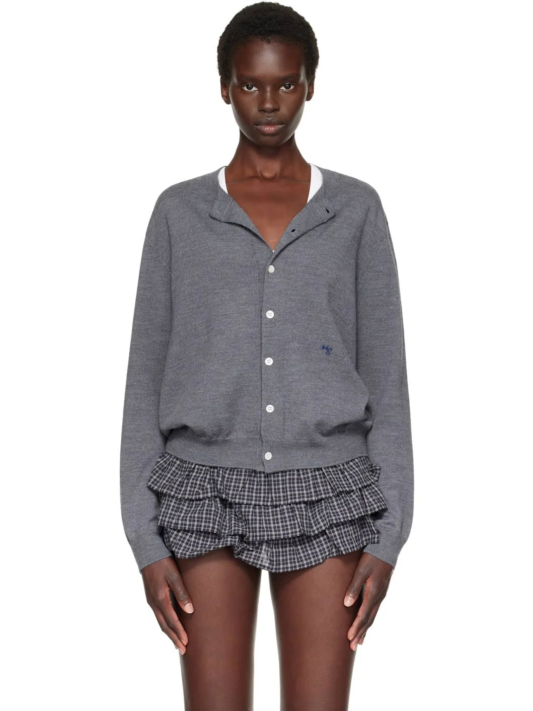 Gray Crew Cardigan - 1