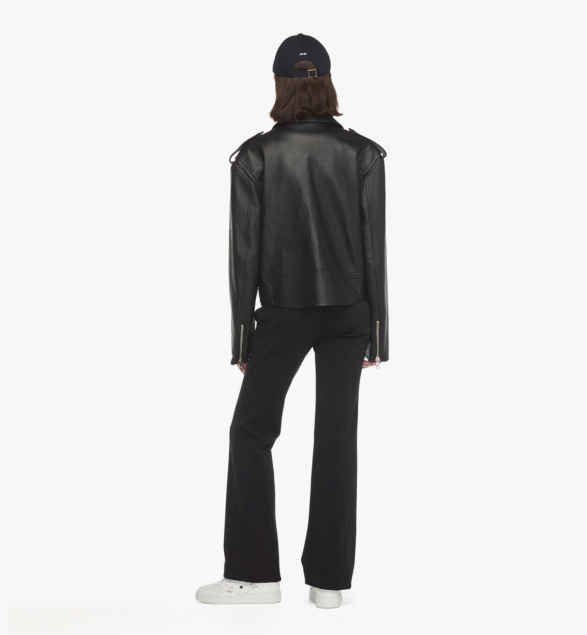 Cropped Rider Jacket in Lamb Leather - 5