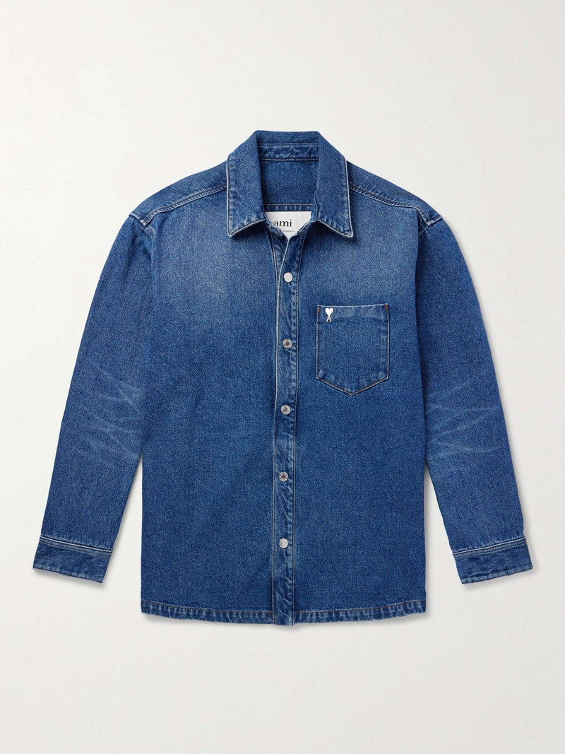 Logo-Appliquèd Denim Overshirt - 1