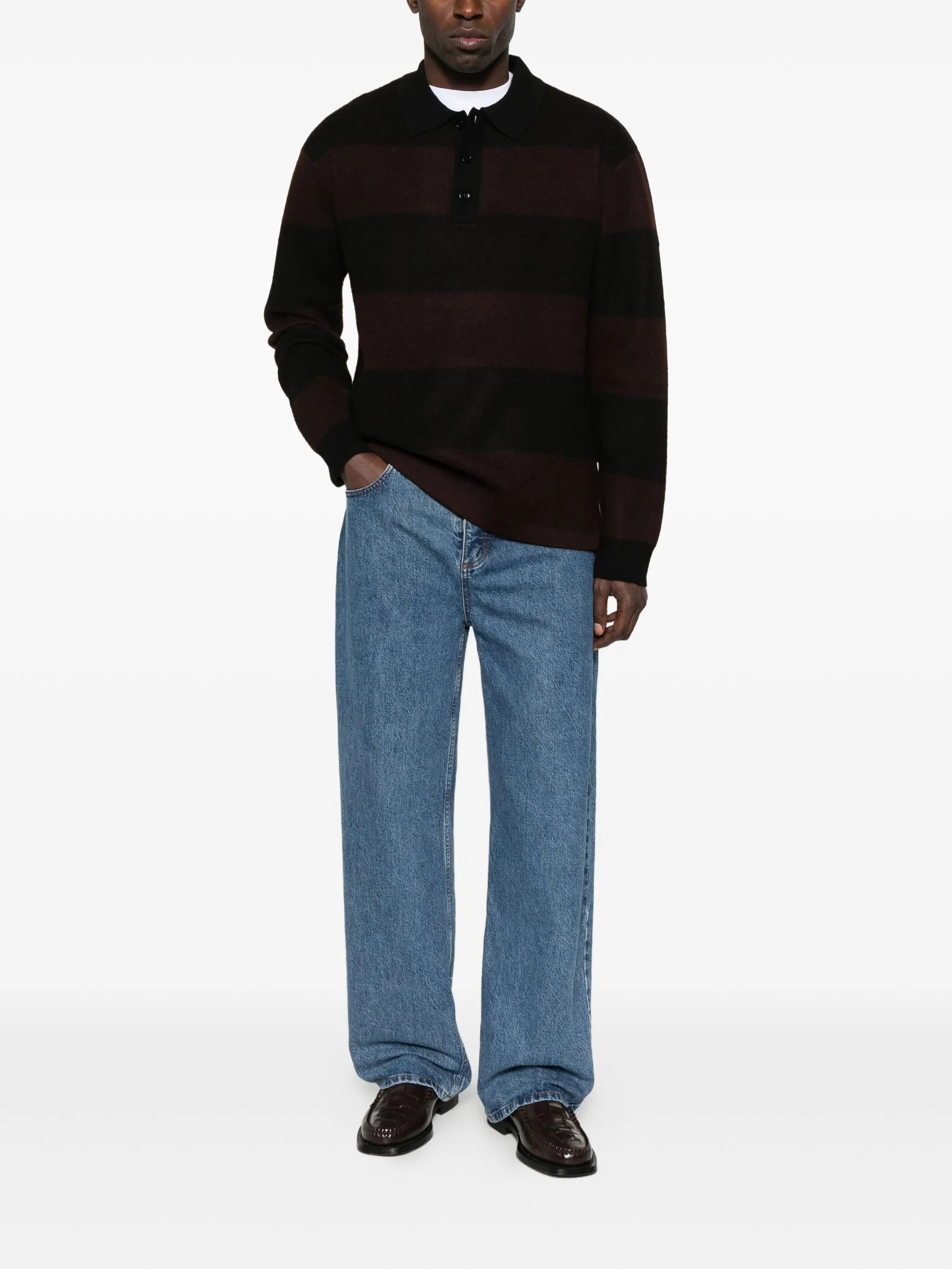 striped wool polo shirt - 2