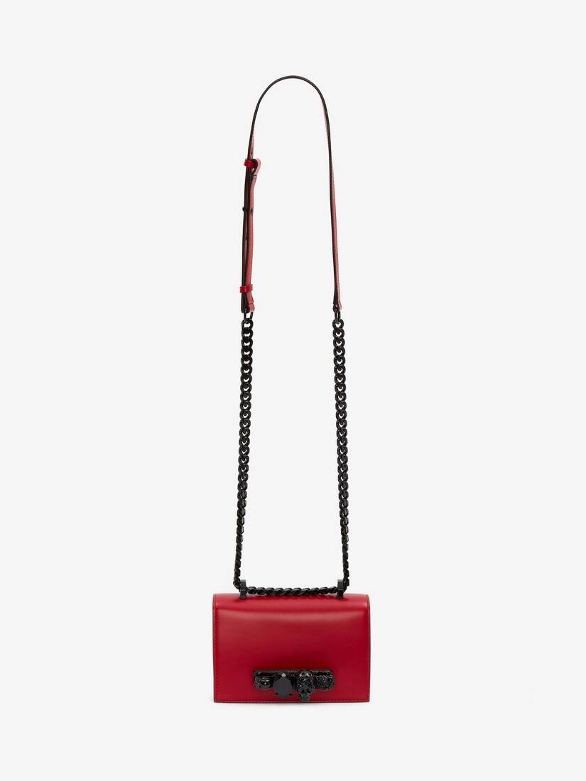 Women's Mini Jewelled Satchel in Welsh Red - 5