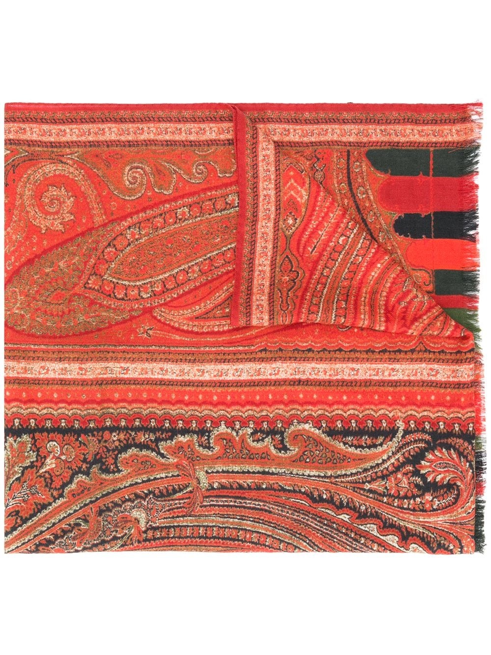 paisley print scarf - 1