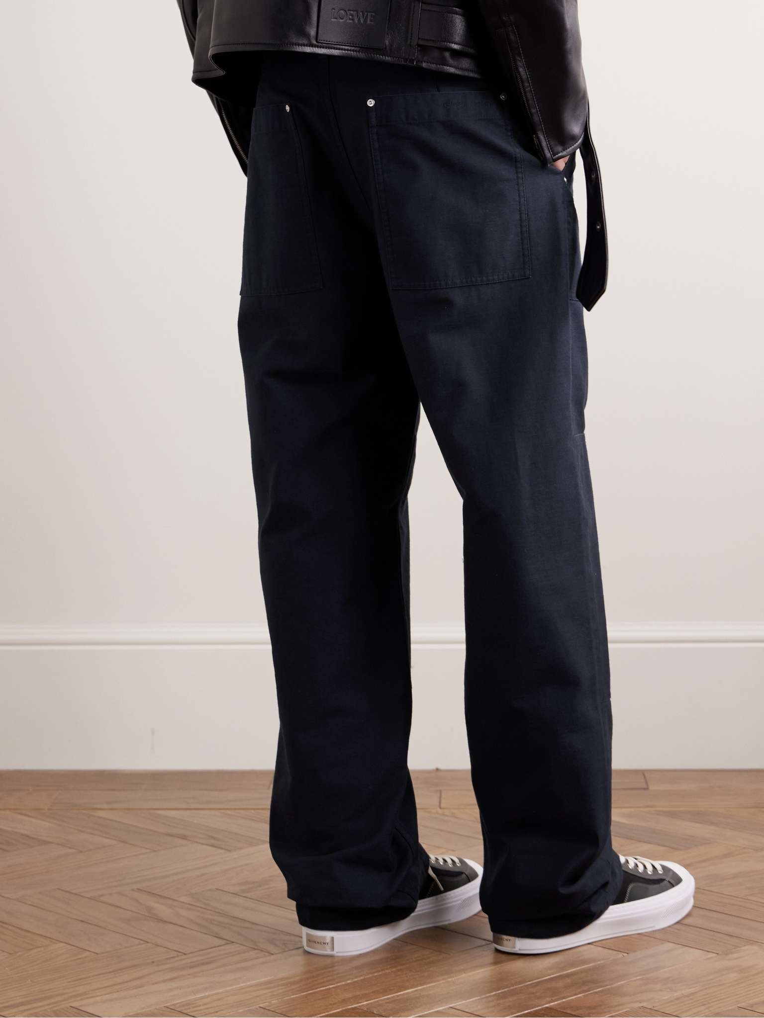 Straight-Leg Panelled Cotton Trousers - 4