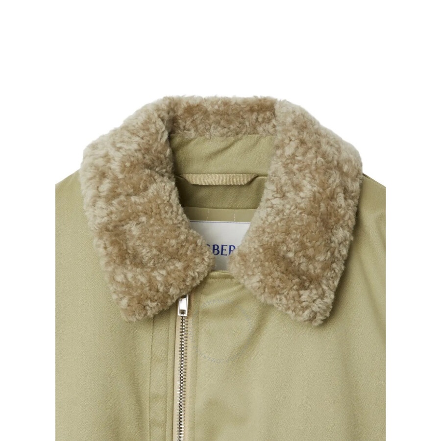 Burberry Shearling-Collar Bomber Jacket - 6