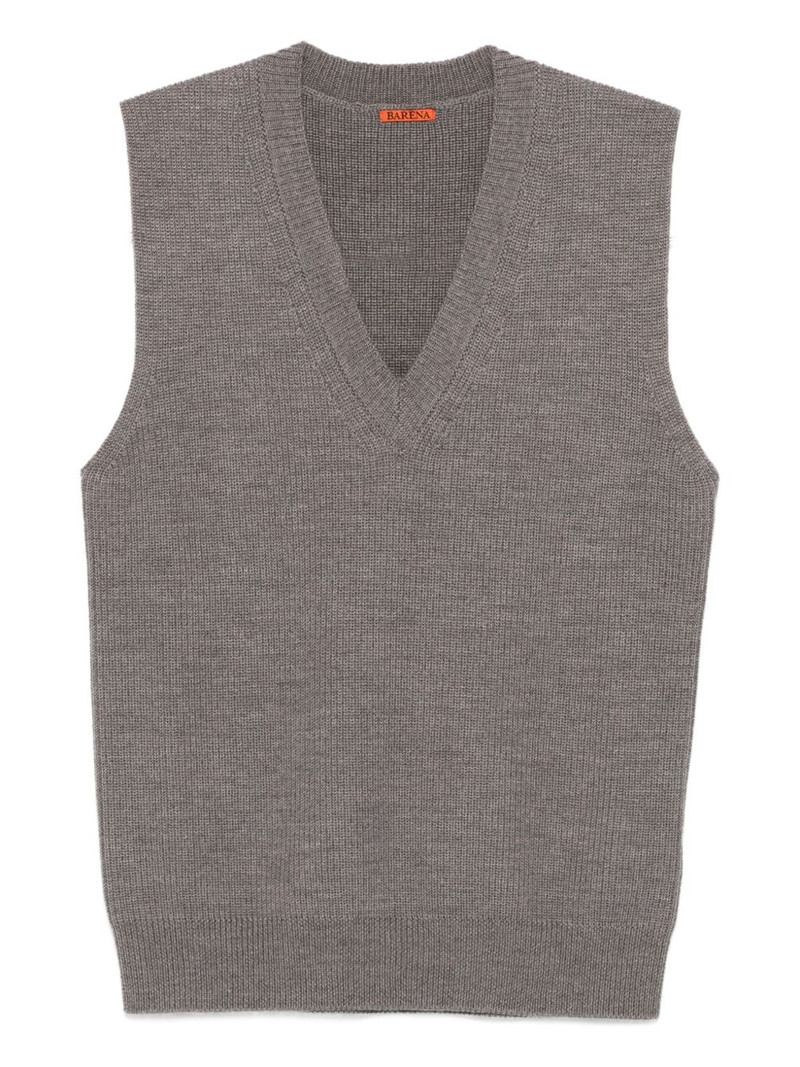 V-neck wool sweater vest 1