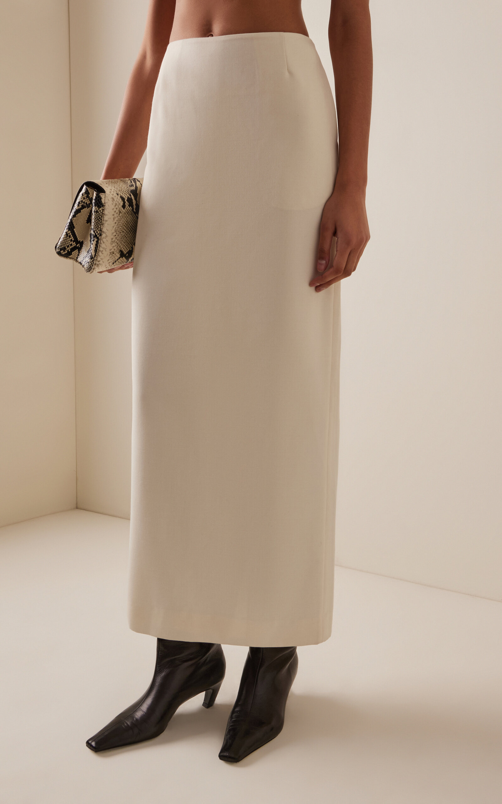 Wool Maxi Skirt ivory - 3