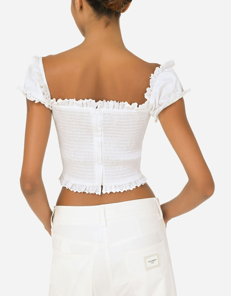 Poplin top with ruched details 5