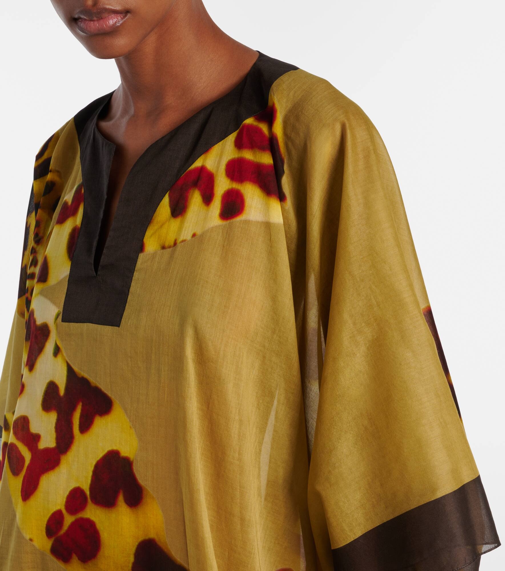 Floral cotton beach cover-up - 4