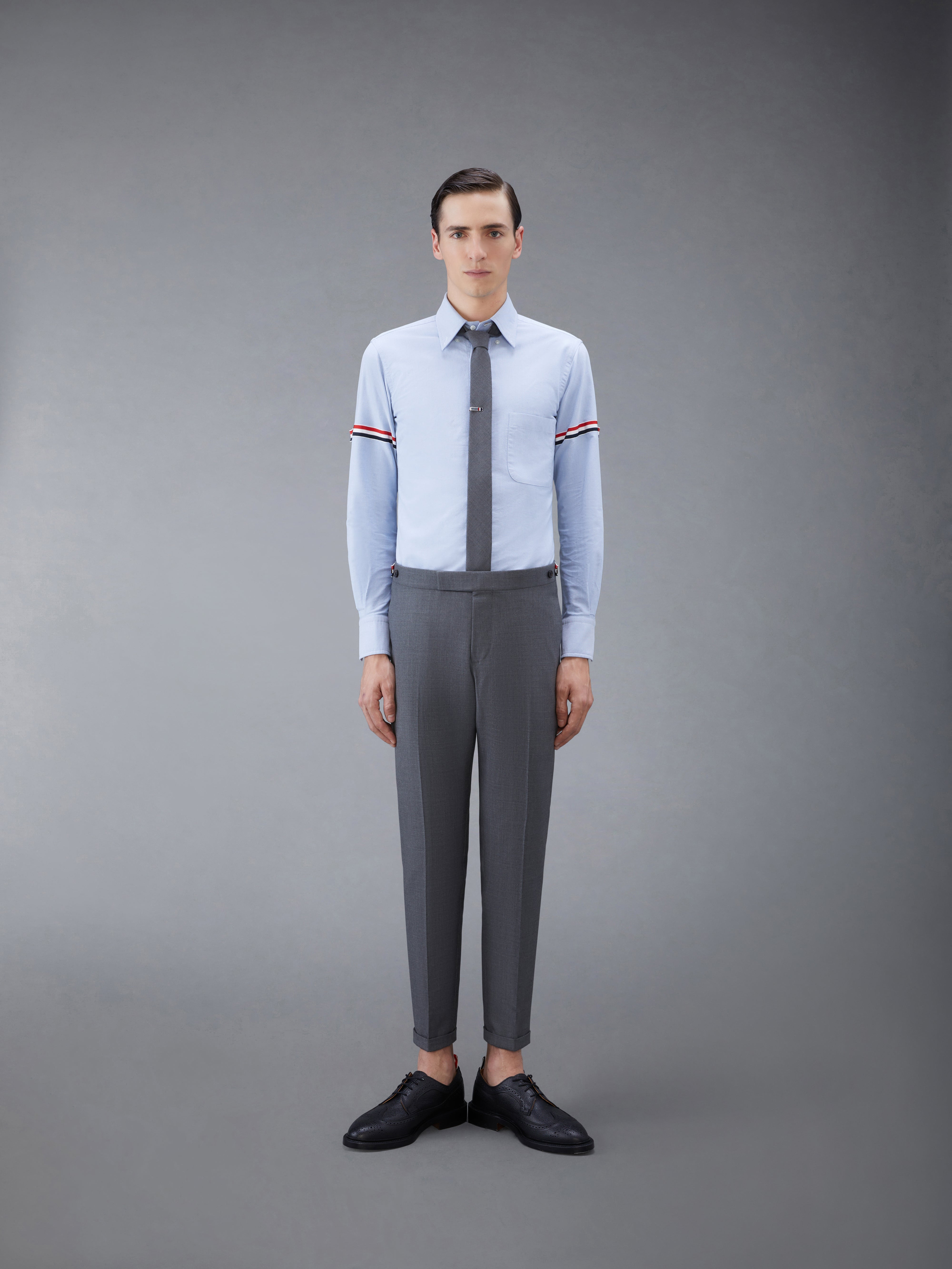 CLASSIC FIT SHIRT W/ RWB GROSGRAIN ARMBANDS IN OXFORD - 4
