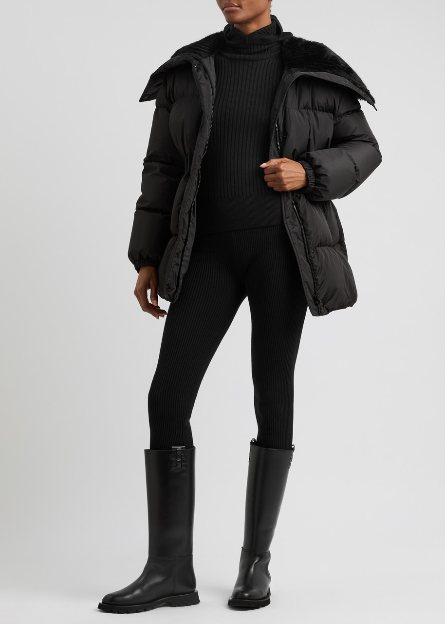 Moncler Logo Ribbed-knit Leggings - 4