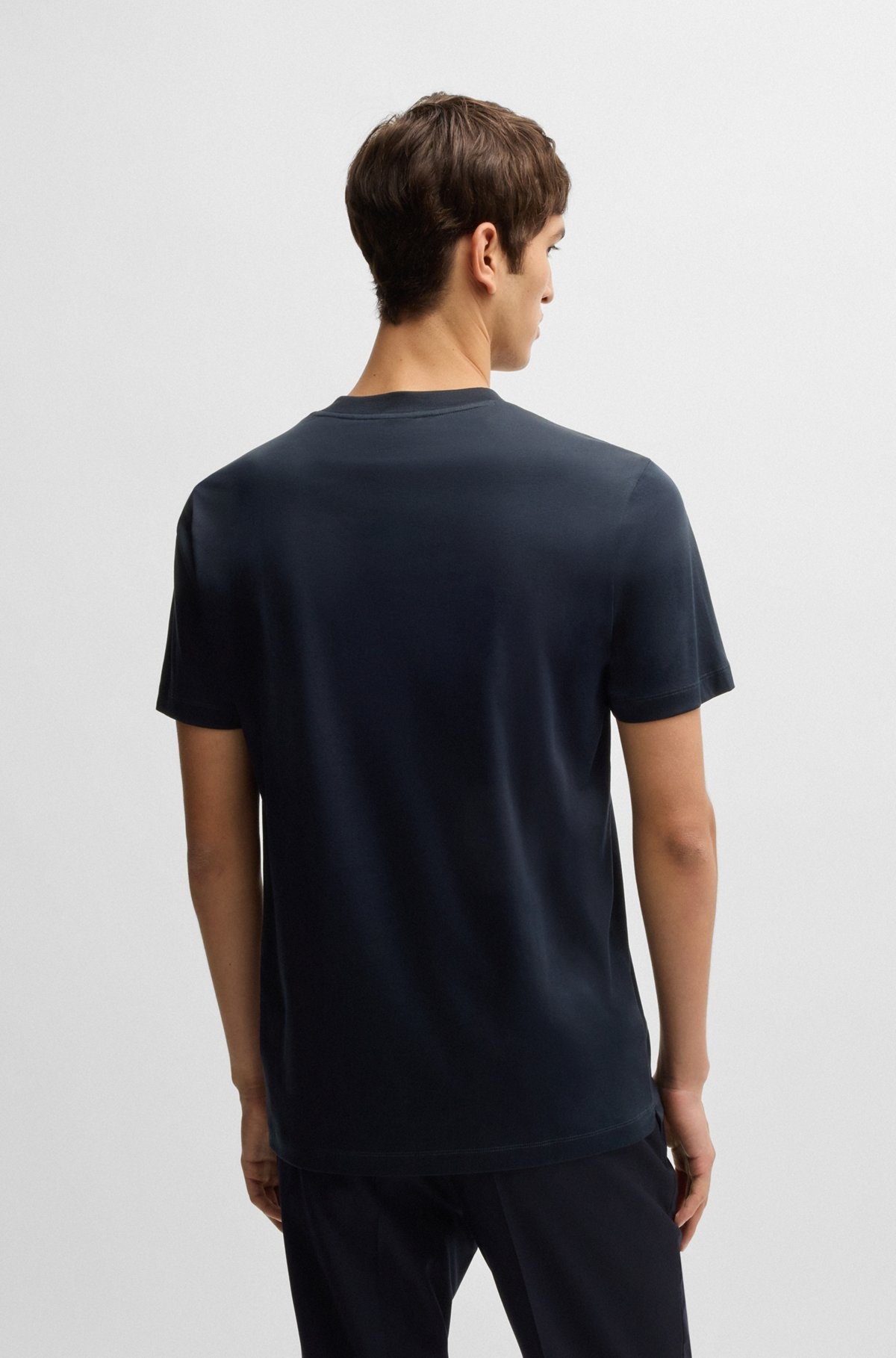 SLIM-FIT T-SHIRT IN MERCERIZED COTTON - 5