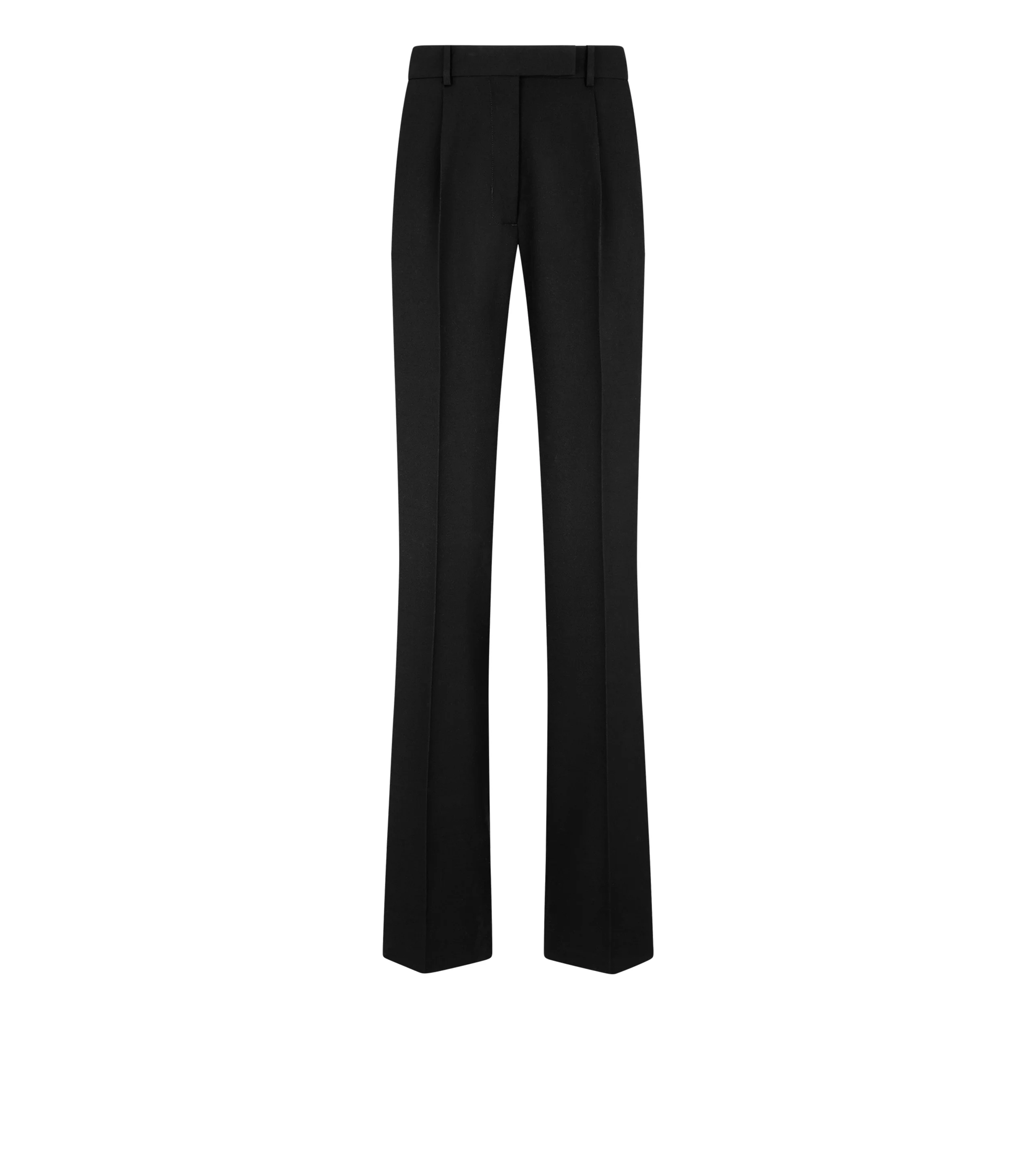 SHARP GRAIN DE POUDRE RELAXED PLEATED STRAIGHT PANTS - 1