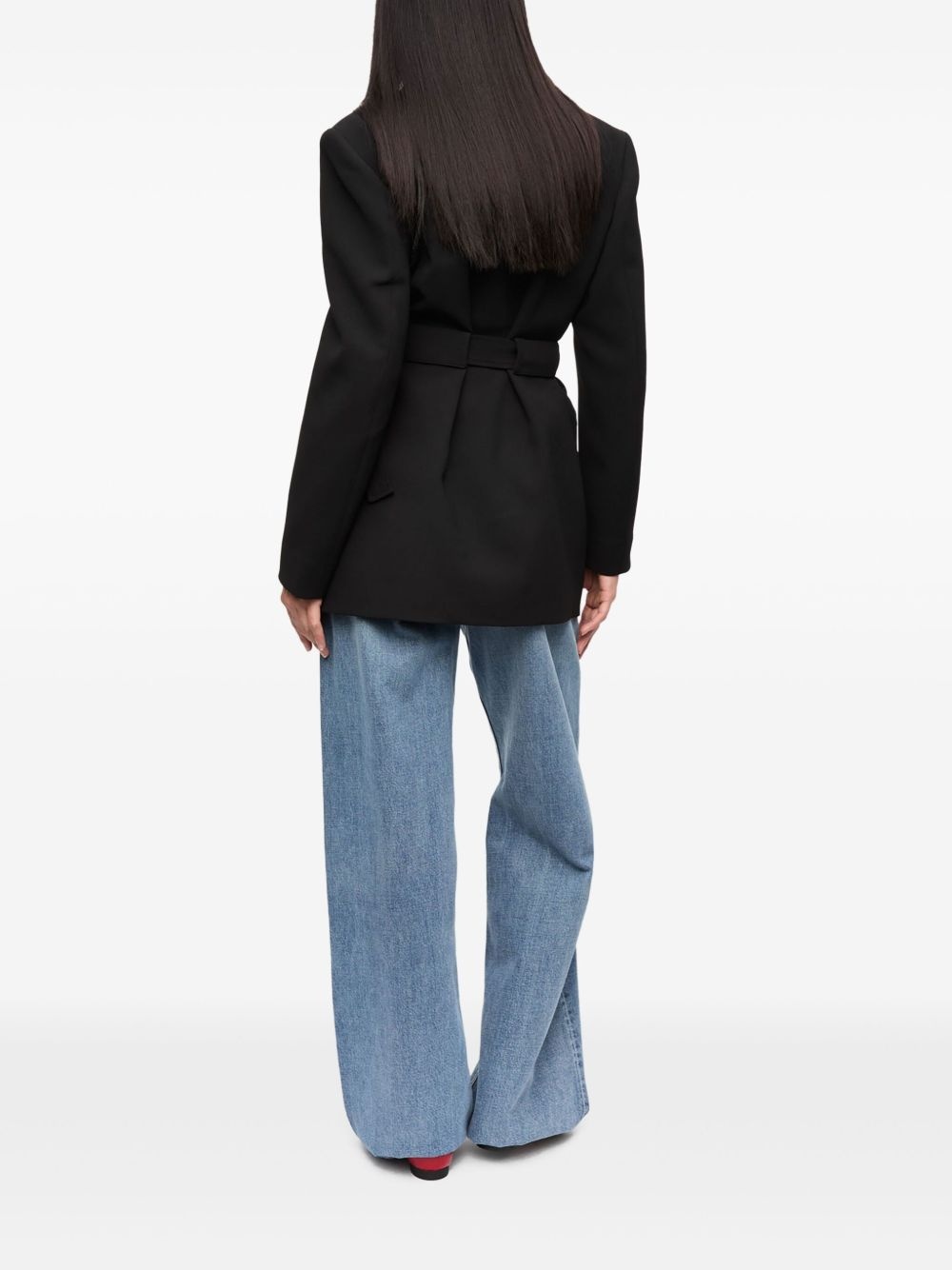 belted blazer - 3