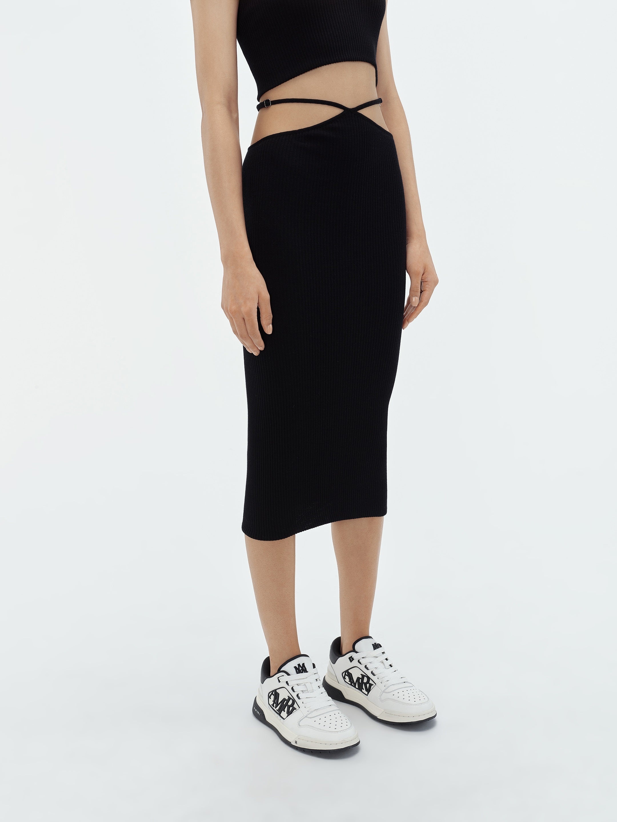 AMIRI STAGGERED MIDI SKIRT - 4