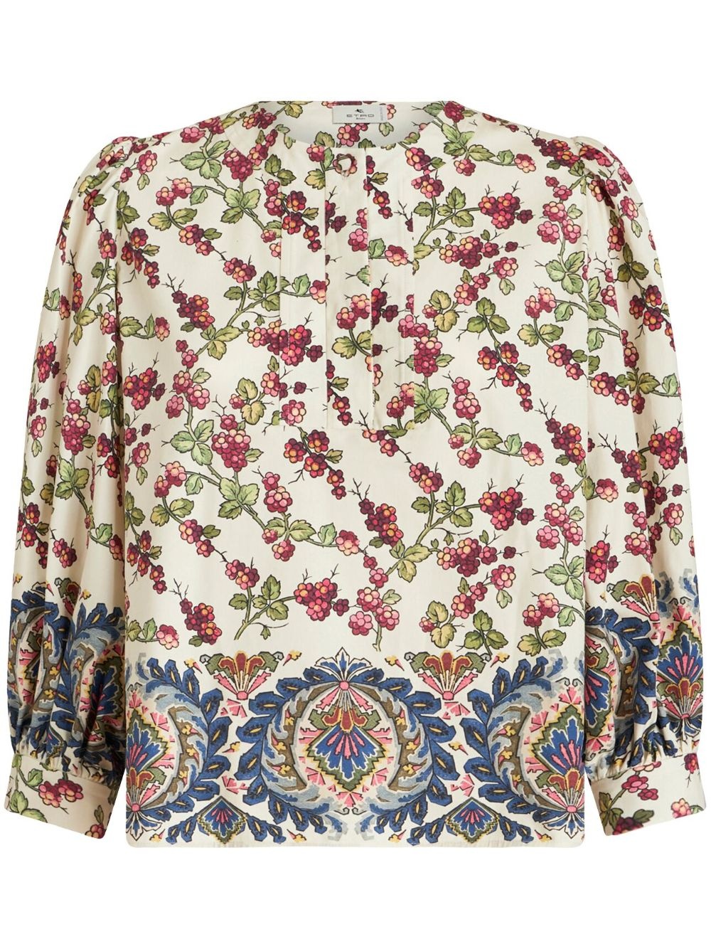 Berries-print long-sleeve top - 2
