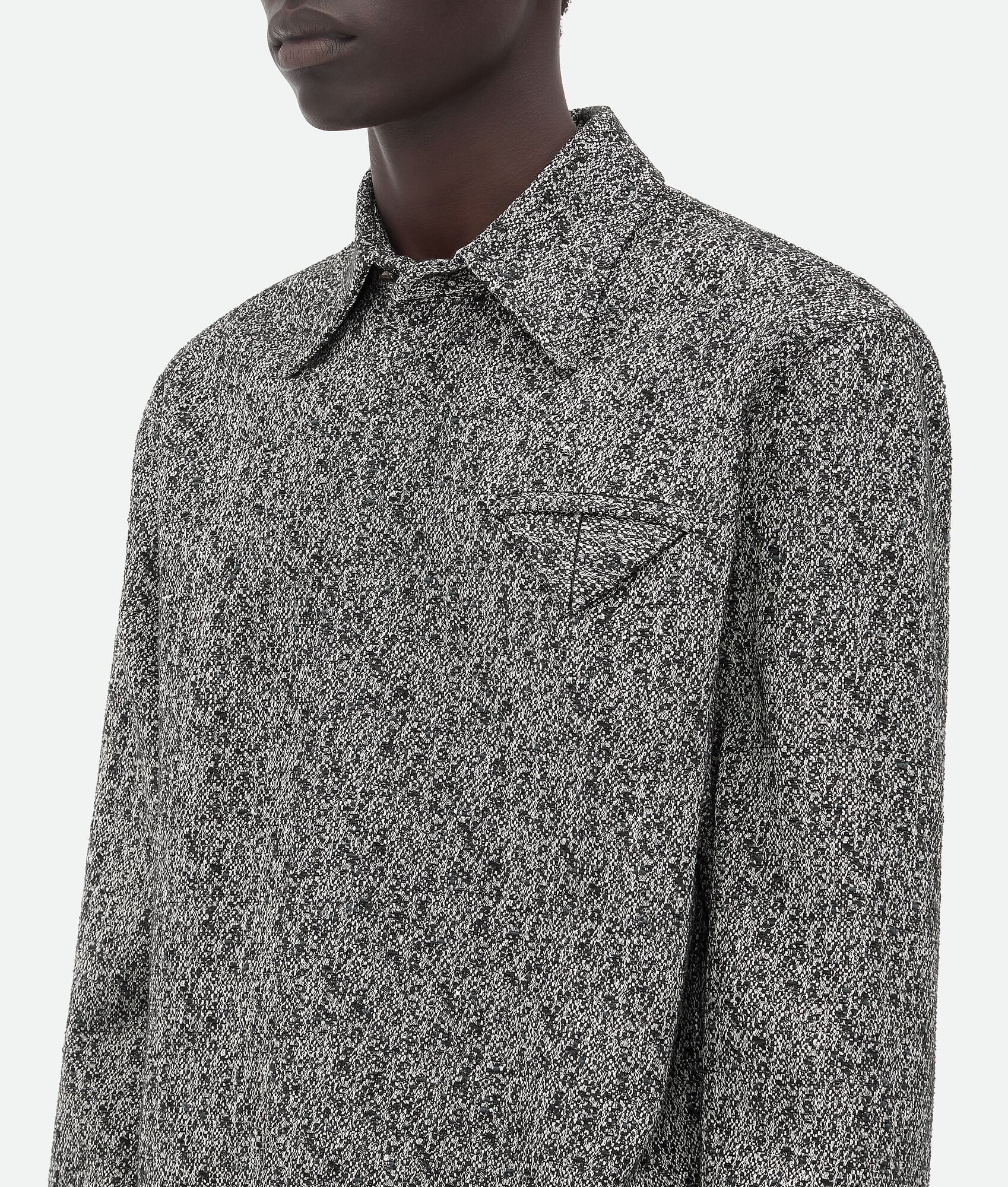 Textured Wool And Viscose Shirt - 5