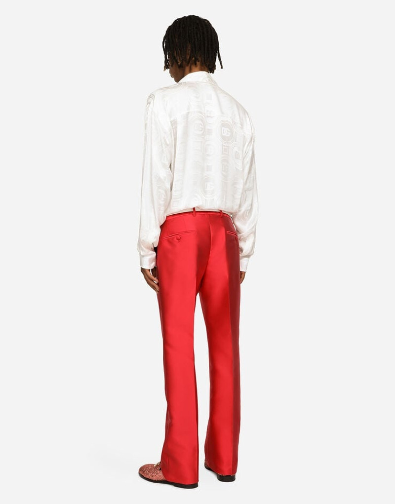 Dolce & Gabbana Oversize silk jacquard shirt with all-over DG logo outlook