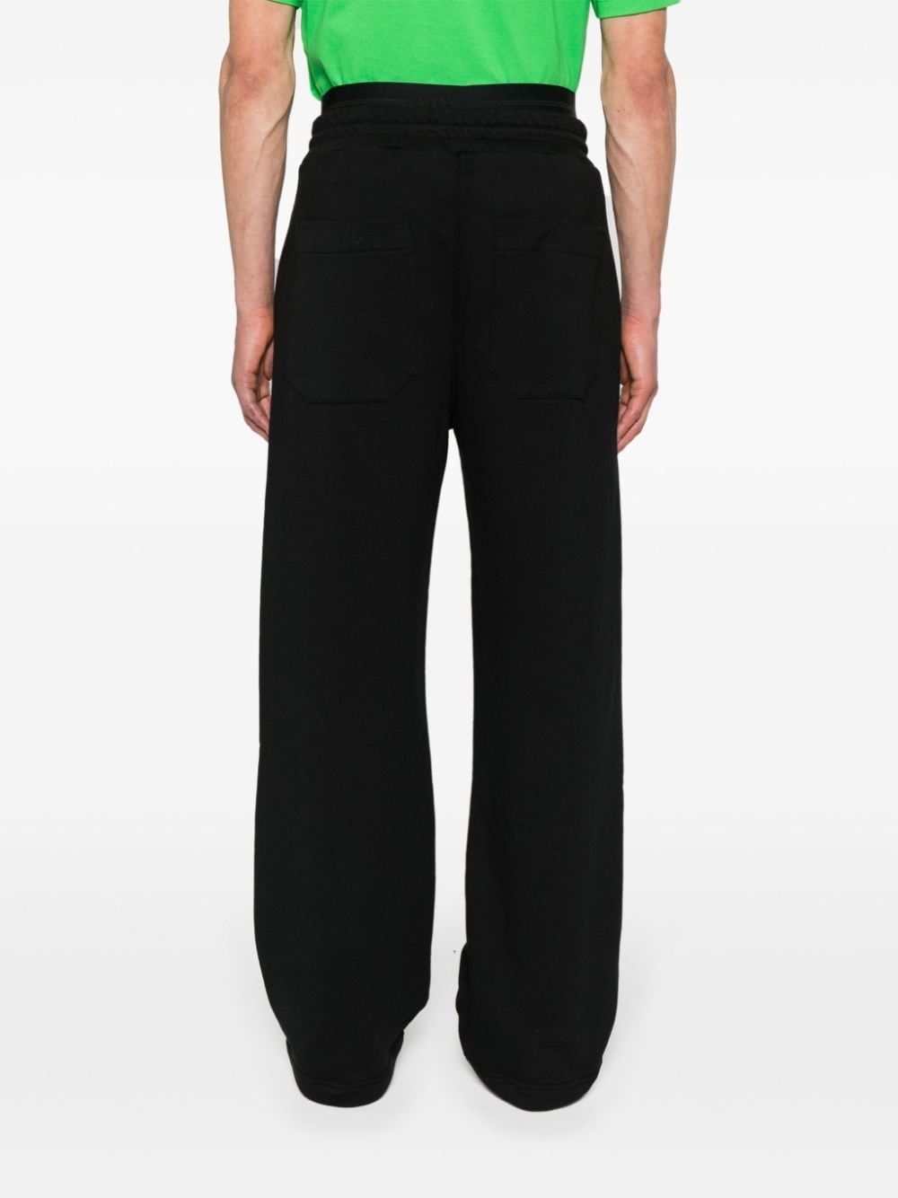 double-waist cotton track pants - 4
