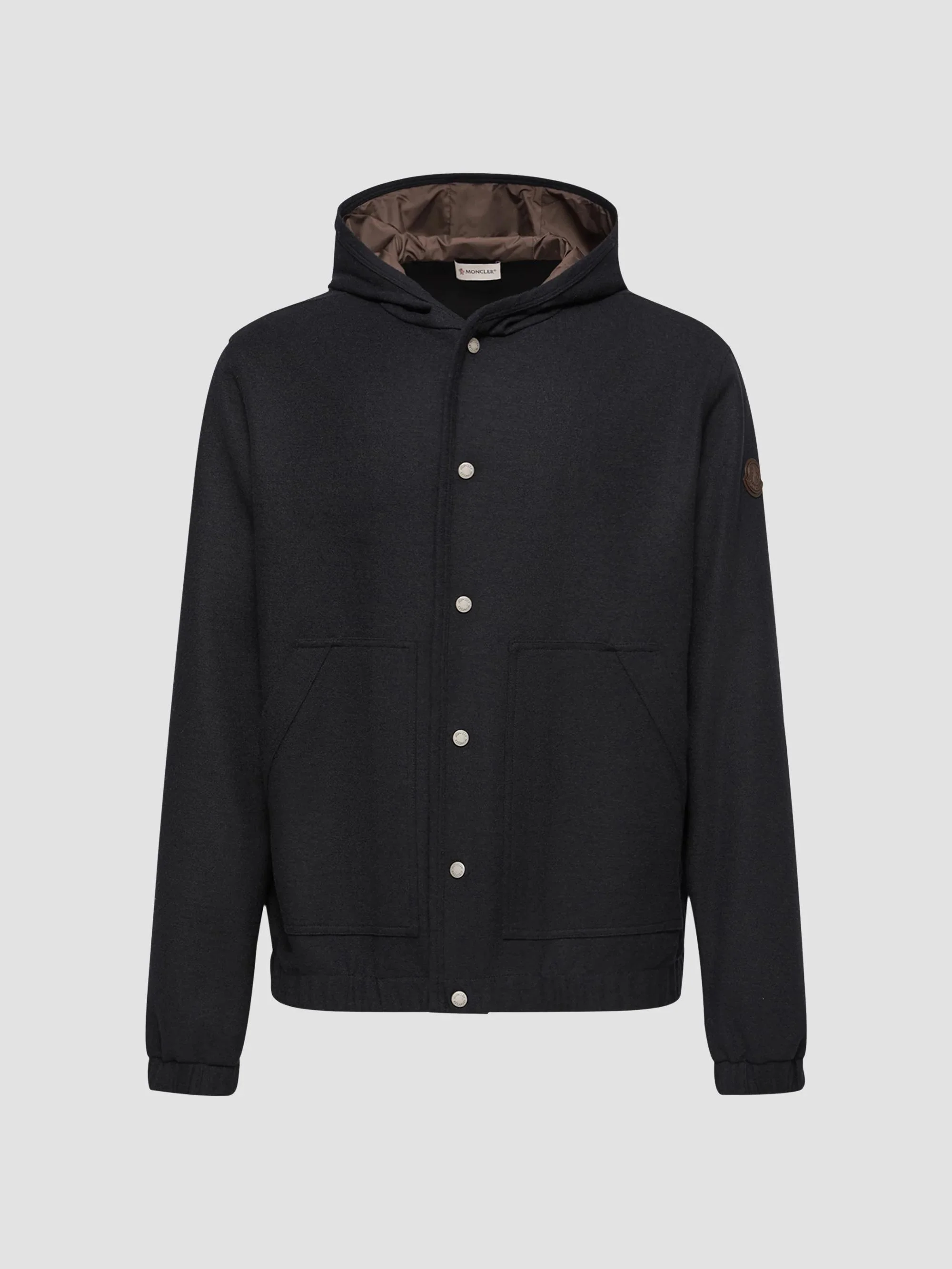 Men's Hoodie in Cotton Blend - Dark Blue - 1