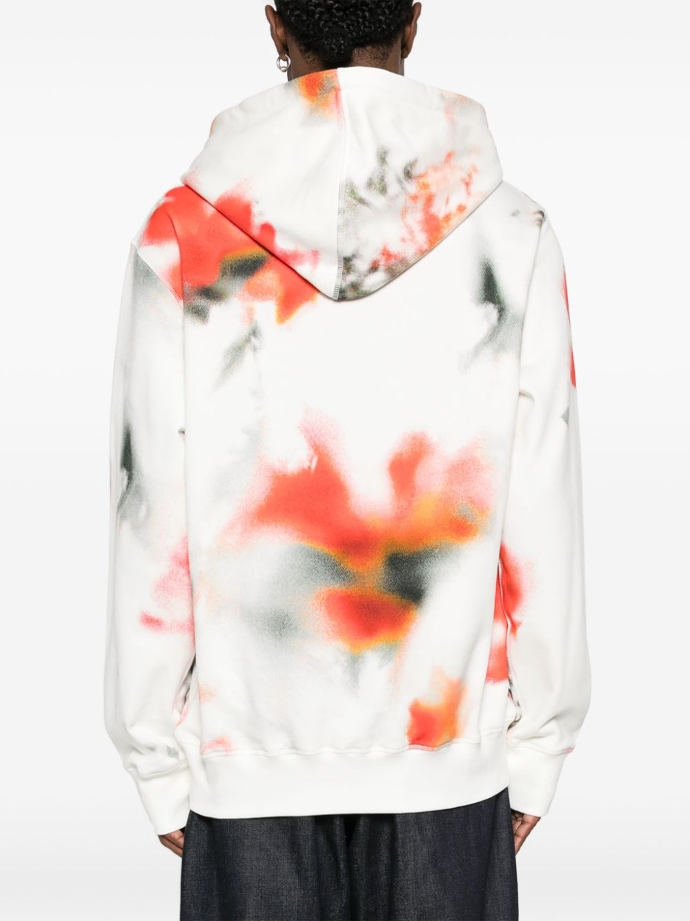 logo-embroidered tie-dye hoodie - 4