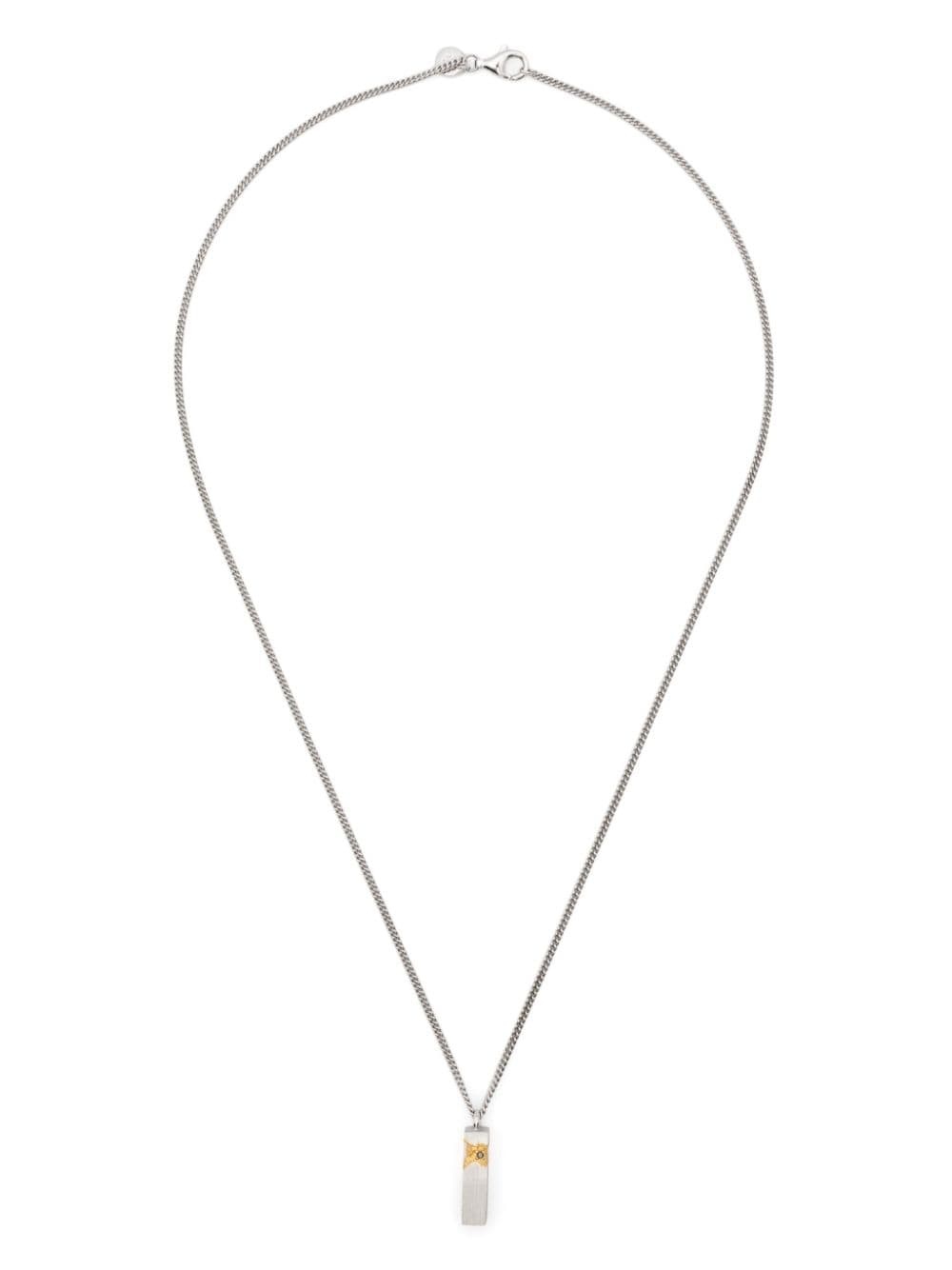 Mined Cube-pendant Black Diamond necklace - 4