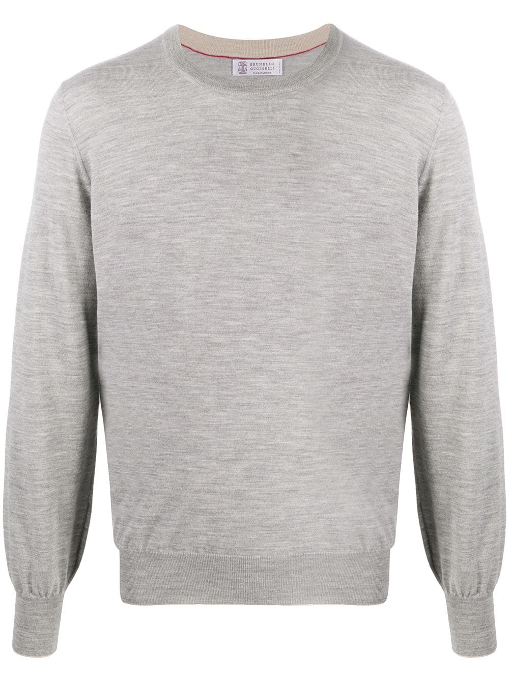 plain crew-neck pullover - 1