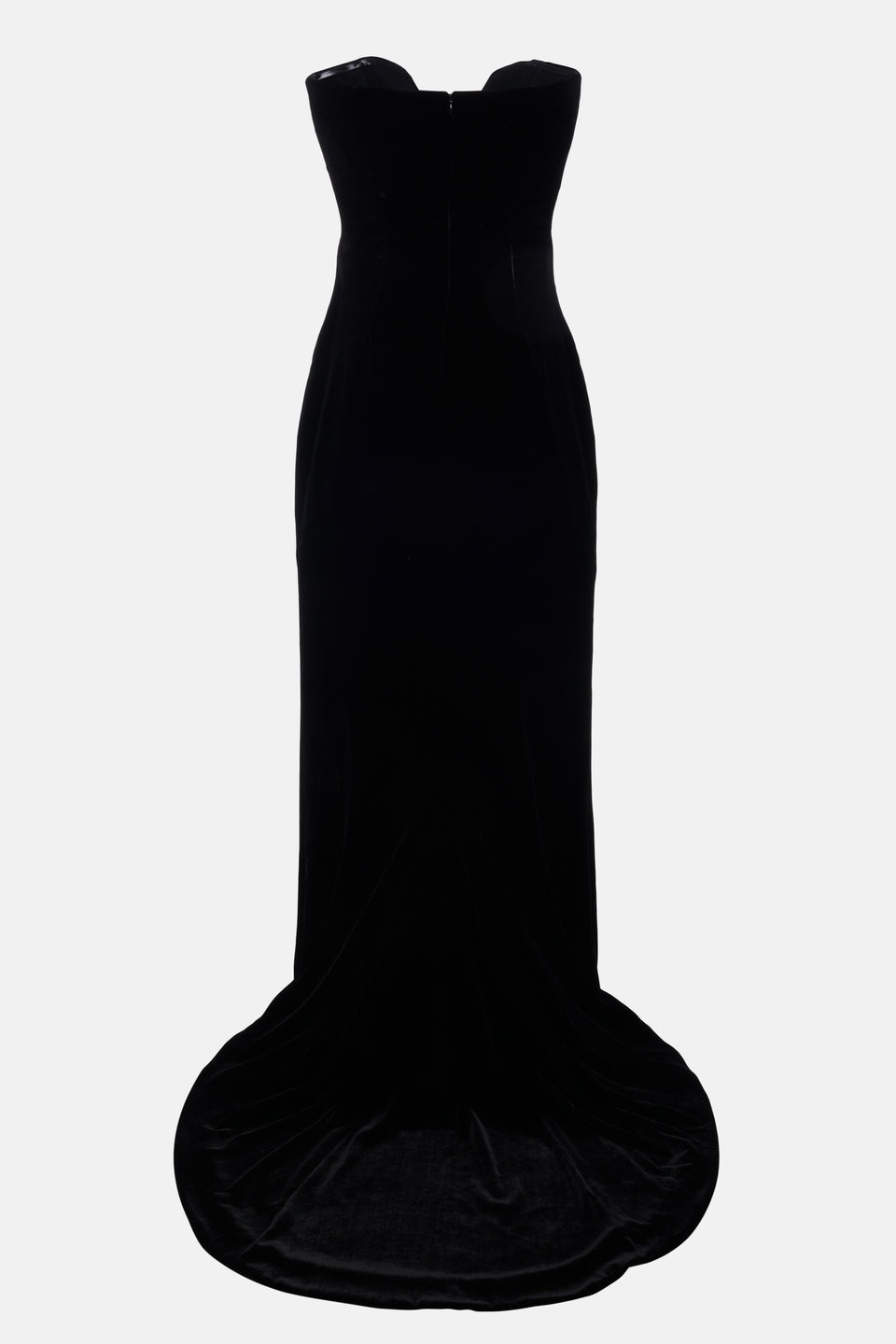 VELVET GOWN WITH DUCHESSE BOW - 2