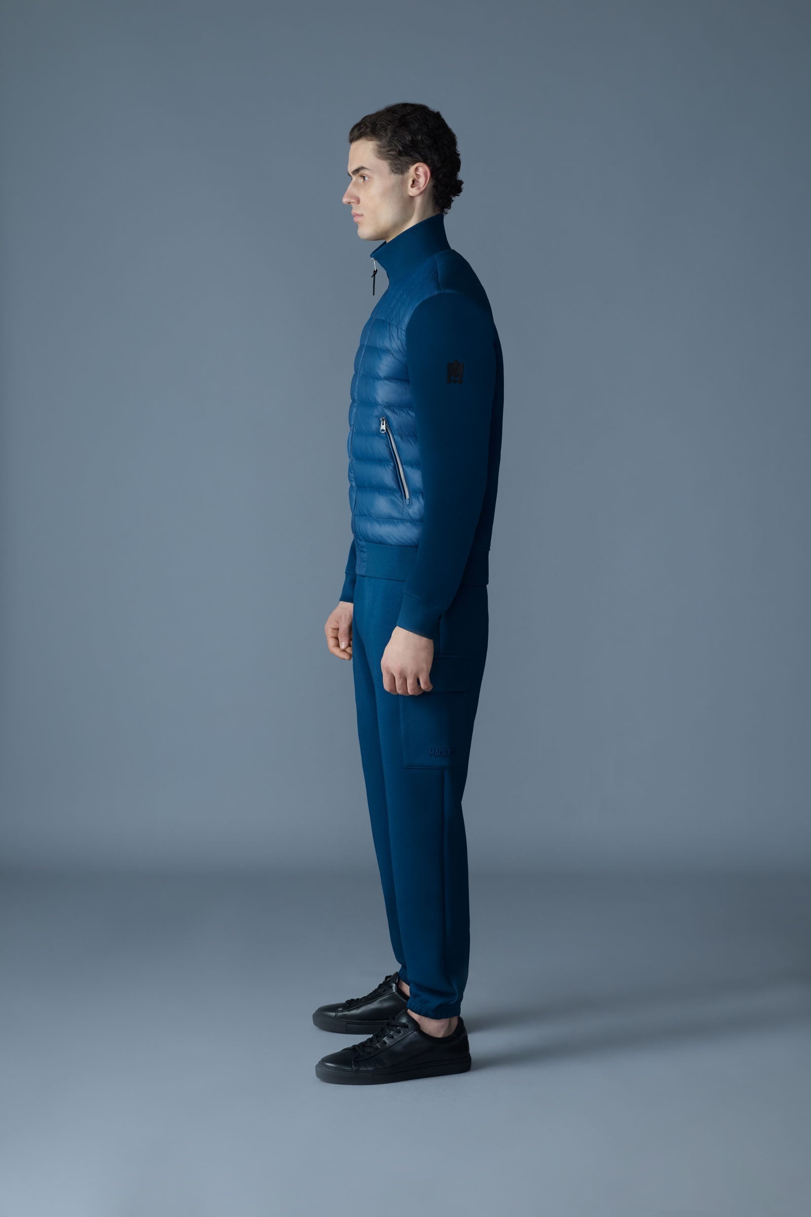 COLLIN-R Nano Down Mixed Media Bomber Jacket - 4