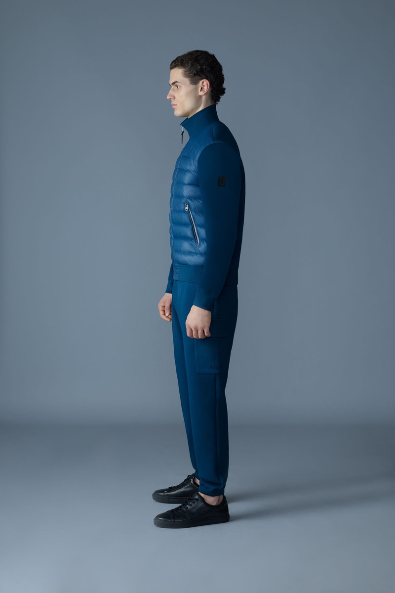 COLLIN-R Nano Down Mixed Media Bomber Jacket 4