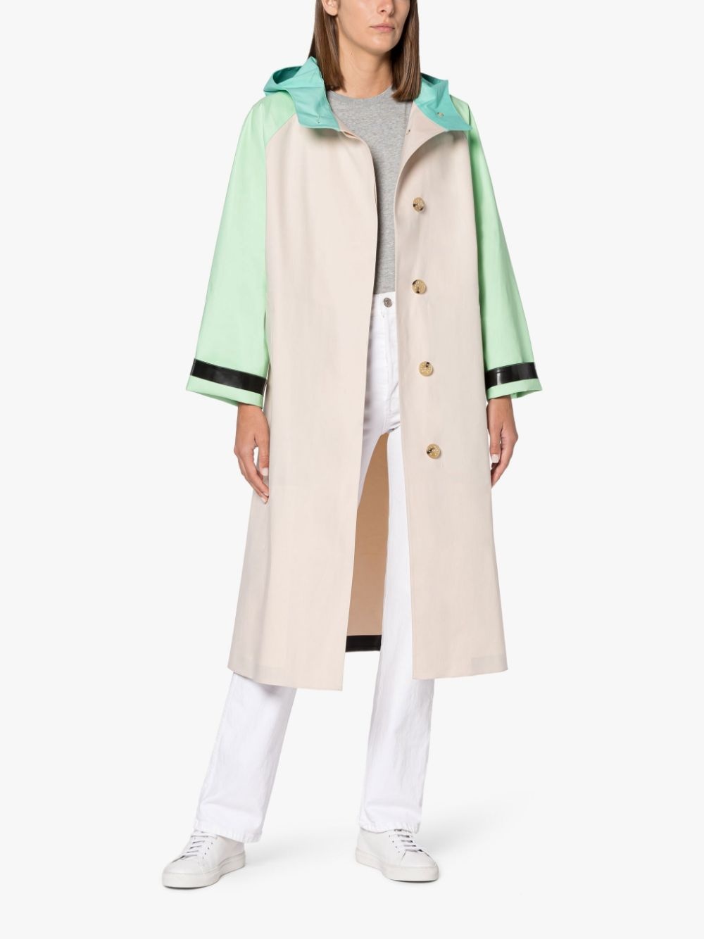 ORLA BONDED COTTON HOODED COAT - 2