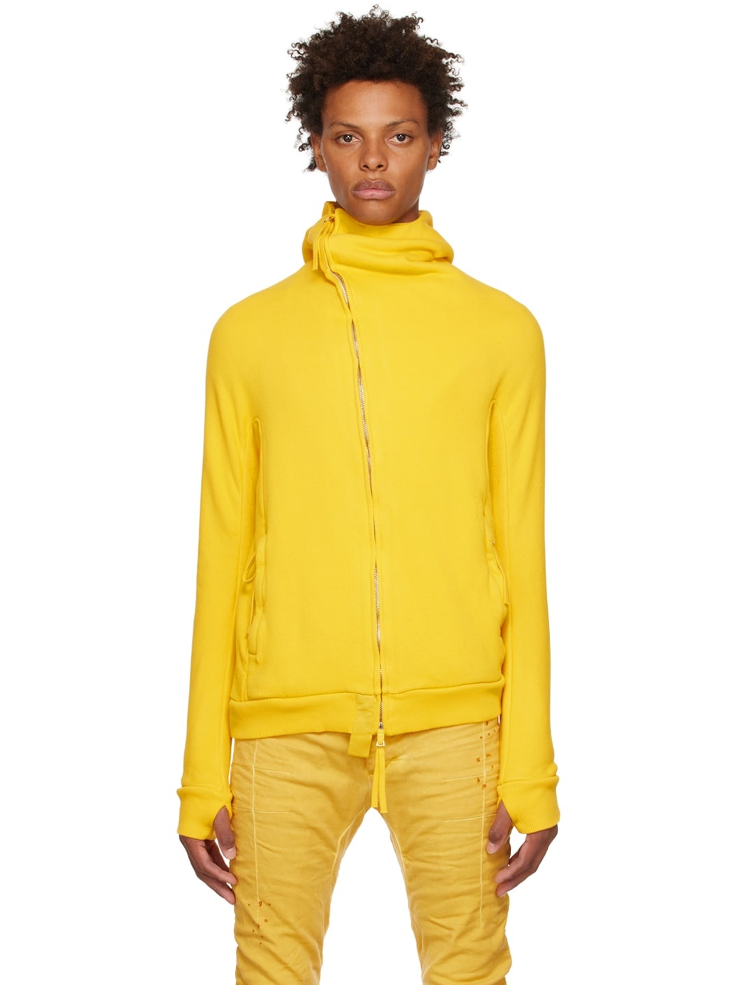 Boris Bidjan Saberi Yellow Zipper 2 Hoodie | ssense | REVERSIBLE