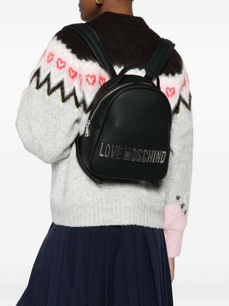 Moschino logo-plaque backpack outlook