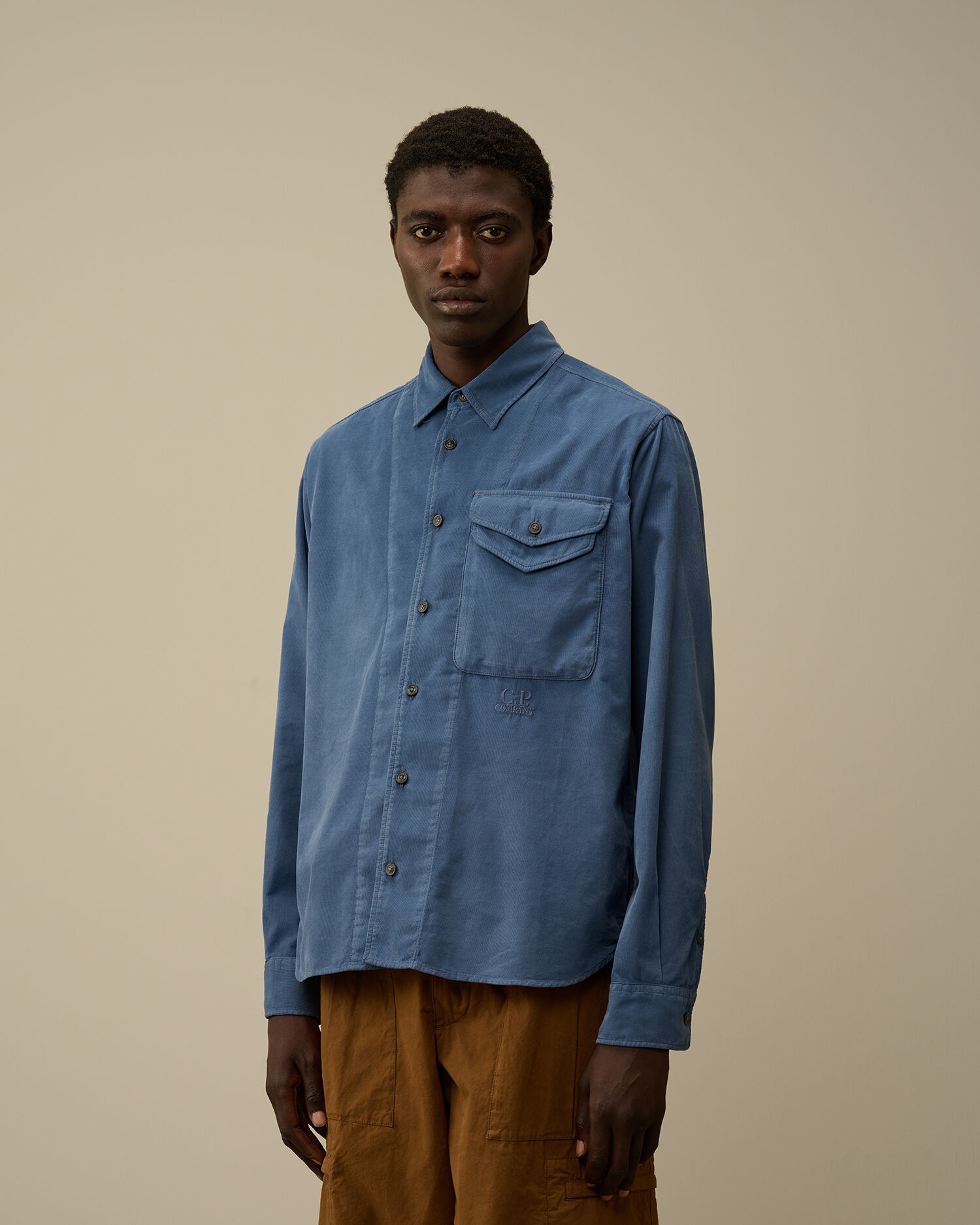 Corduroy Single Pocket Shirt - 2